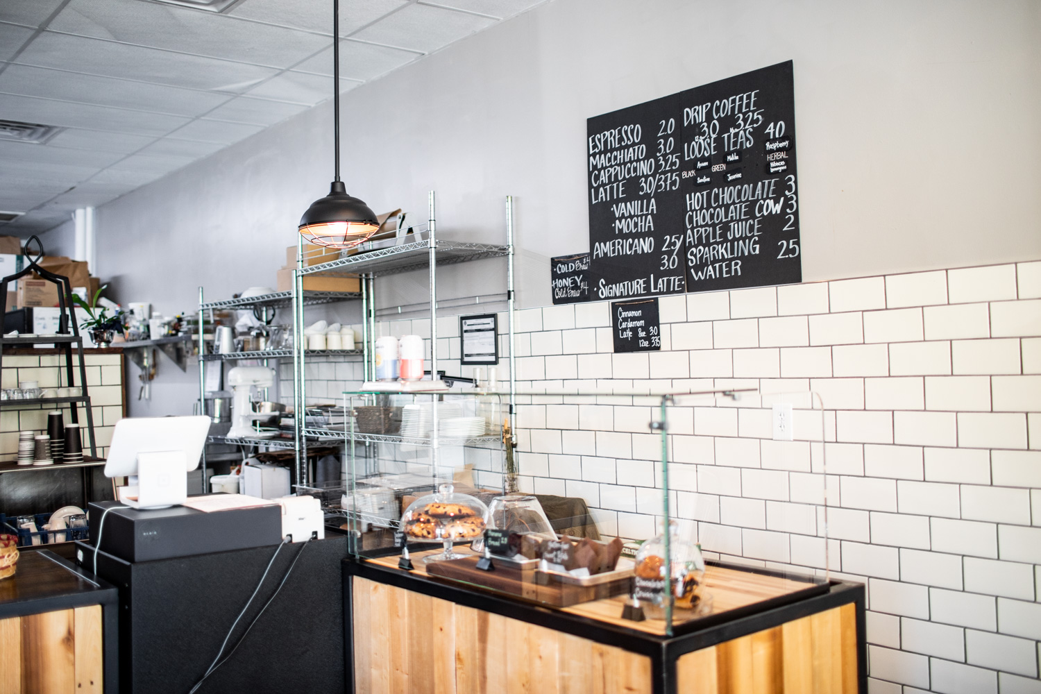 The coffee menu is simple and the prices are very affordable at Beans & Butter Coffeehouse.