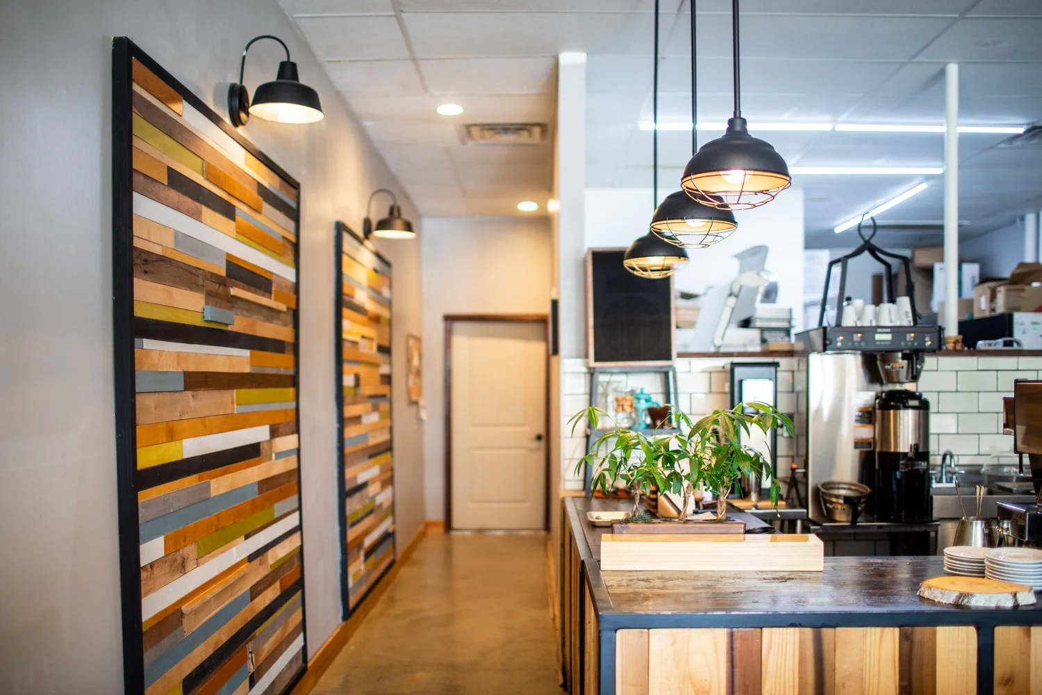 Interior of Beans & Butter Coffeehouse.