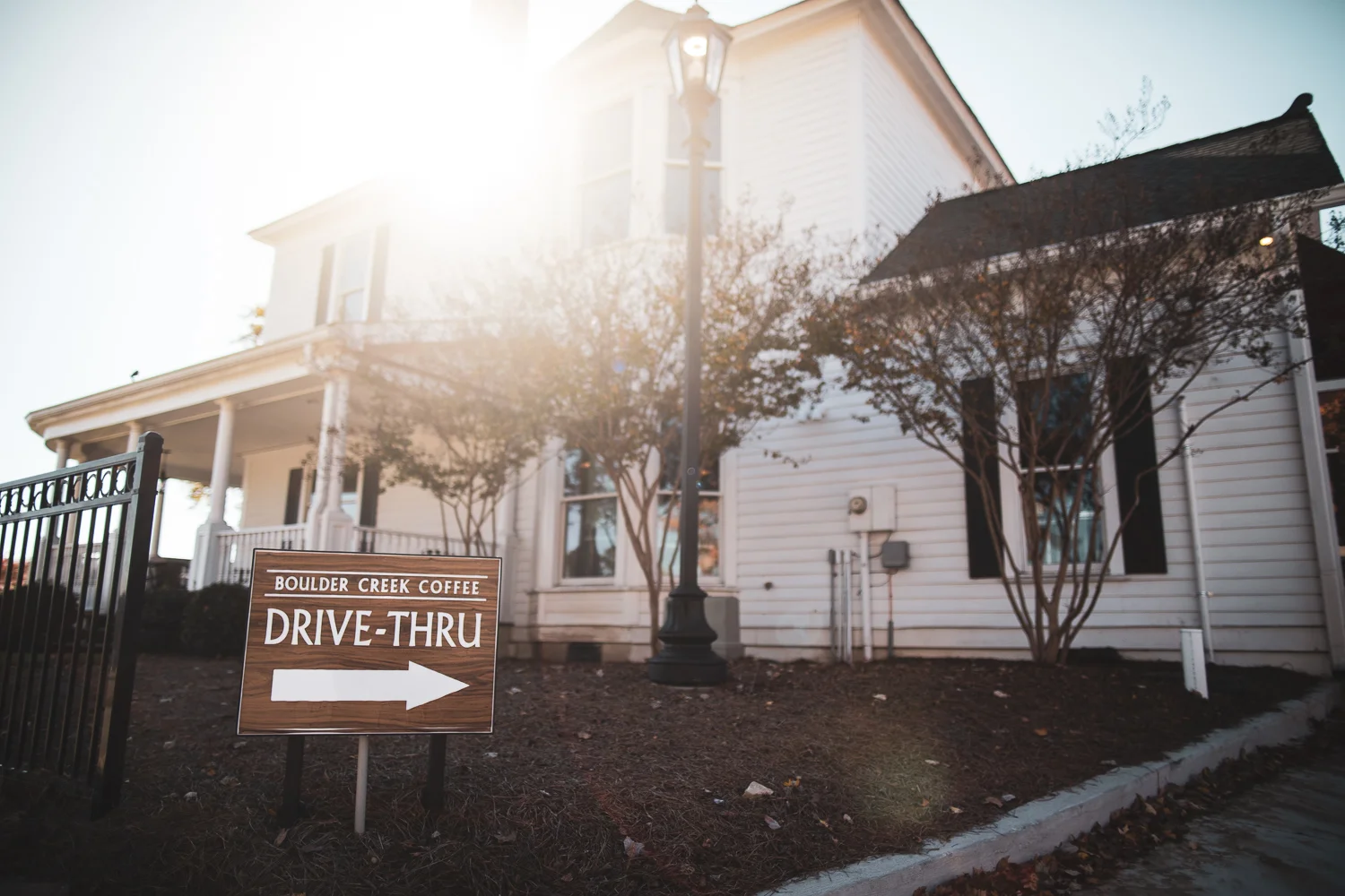 Drive-thru is available at Boulder Creek Coffee.