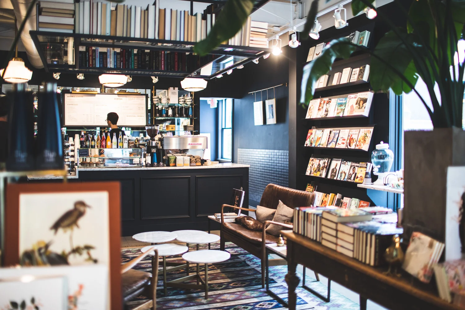 Cozy interior of Read Shop.