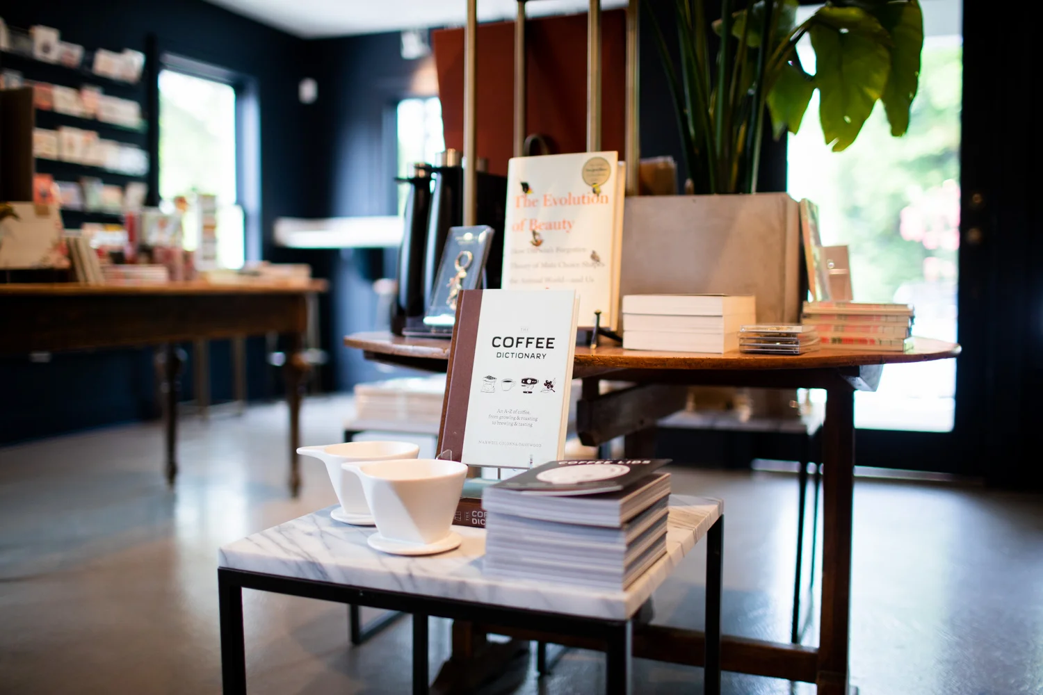 It wouldn’t be a true bookstore/coffee shop hybrid if books about coffee weren’t for sale.