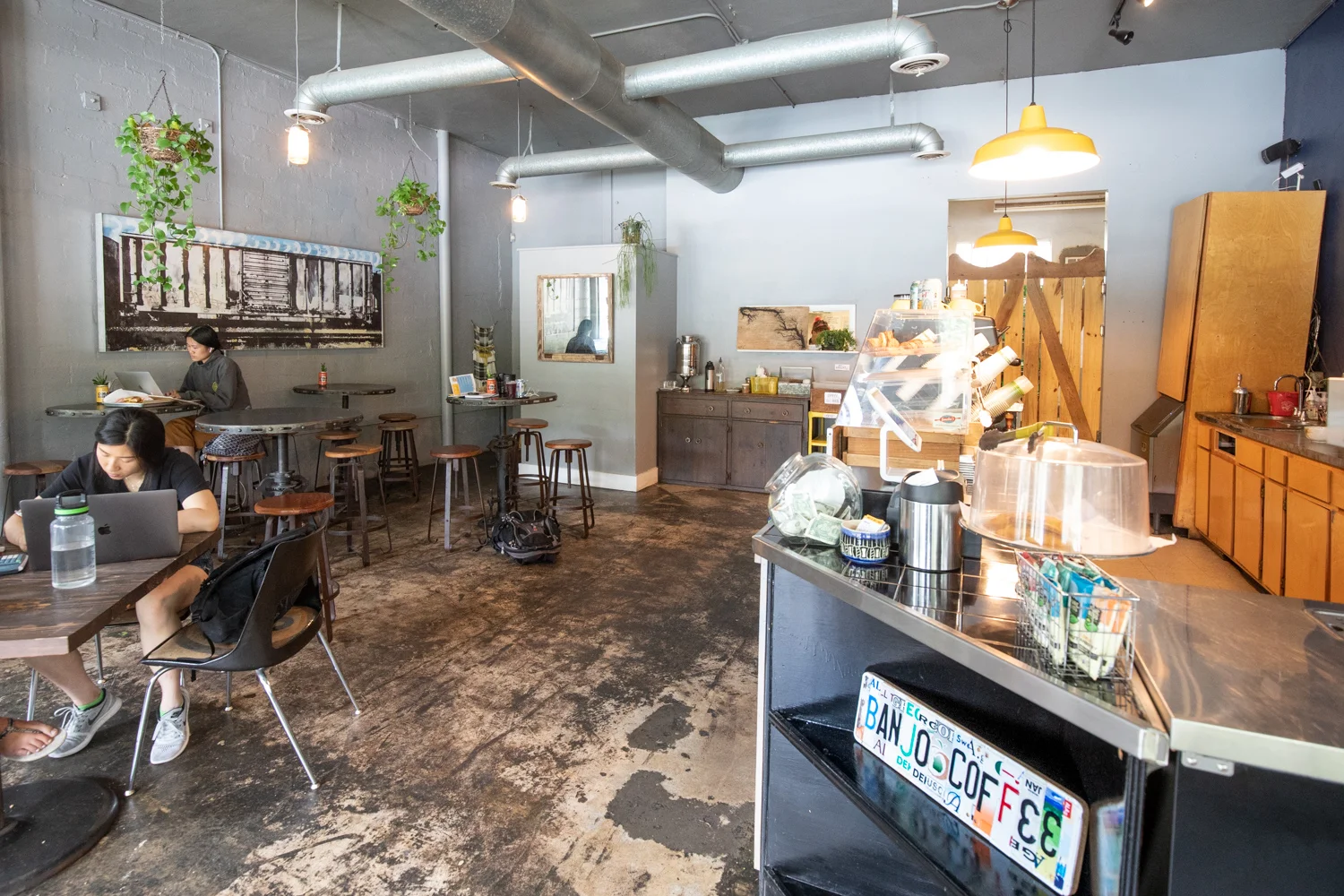 Interior views at Banjo Coffee Shop in Avondale Estates.