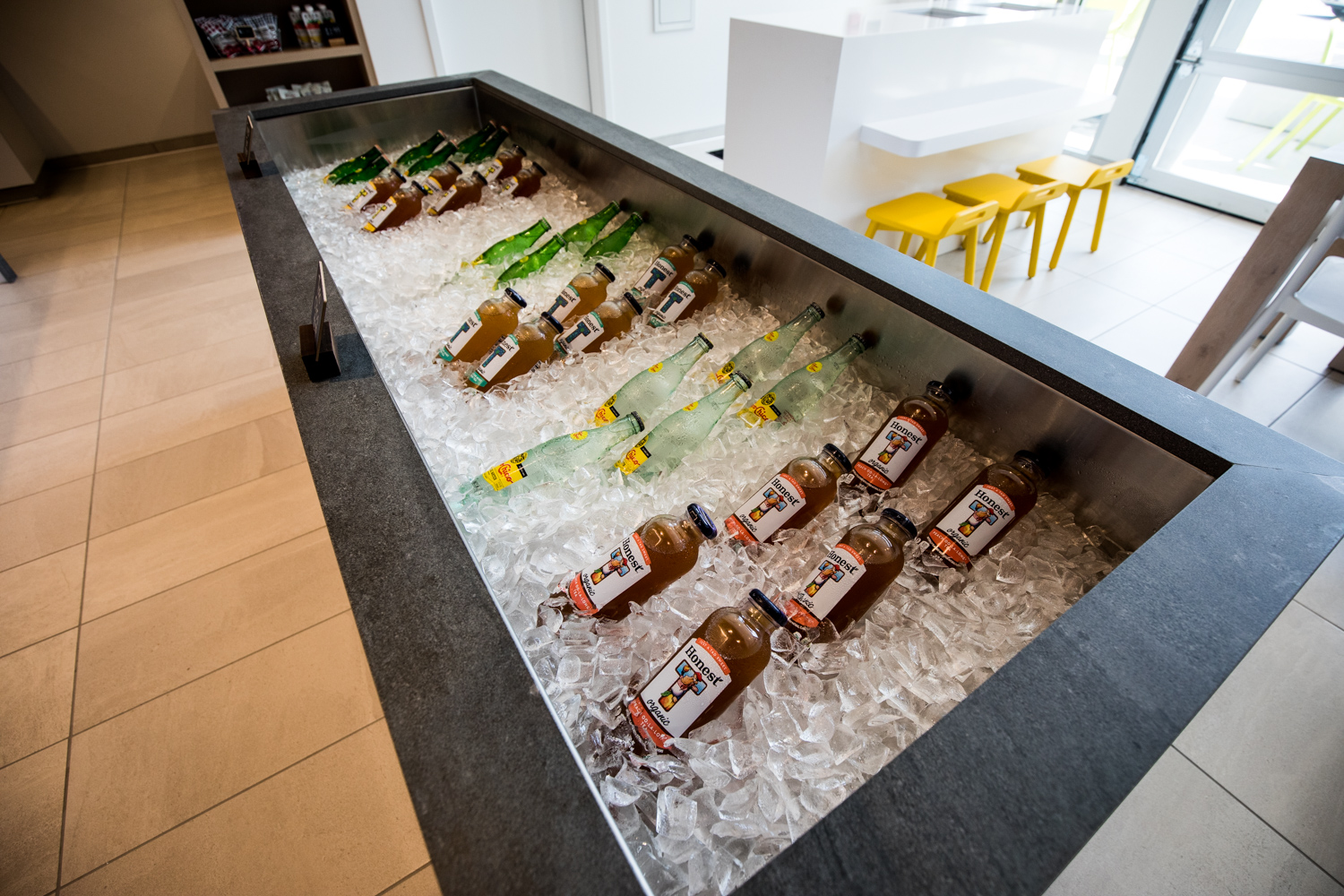 Ice-cold drinks are available for purchase at Xander Coffee.