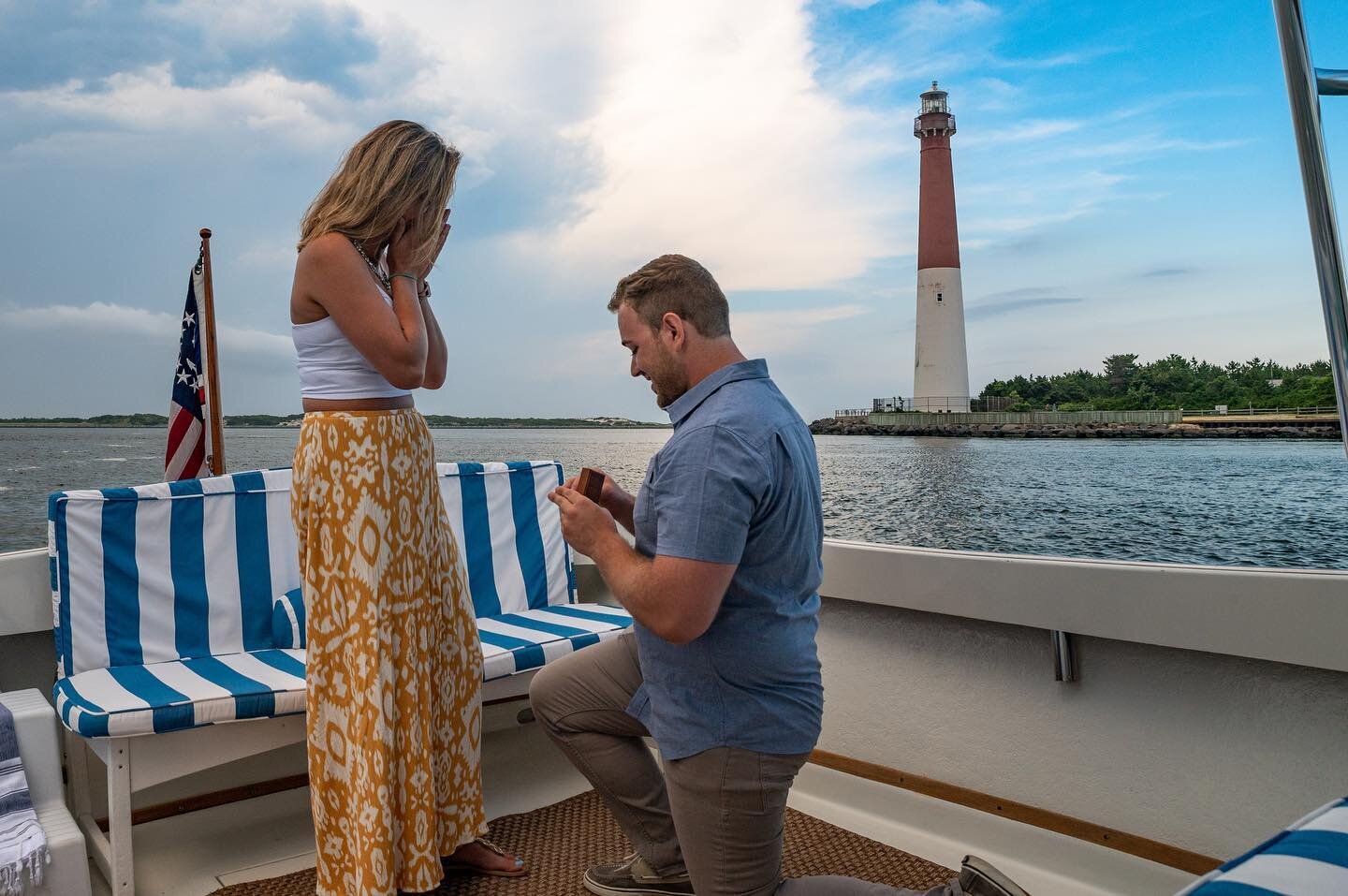 Wanted to throw a huge shout to Danny and Ali on their engagement last night. The weather held off perfectly, even though there was a crack of thunder right as he got down on one knee. The rest of the family was hiding in the Gazebo at the lighthouse