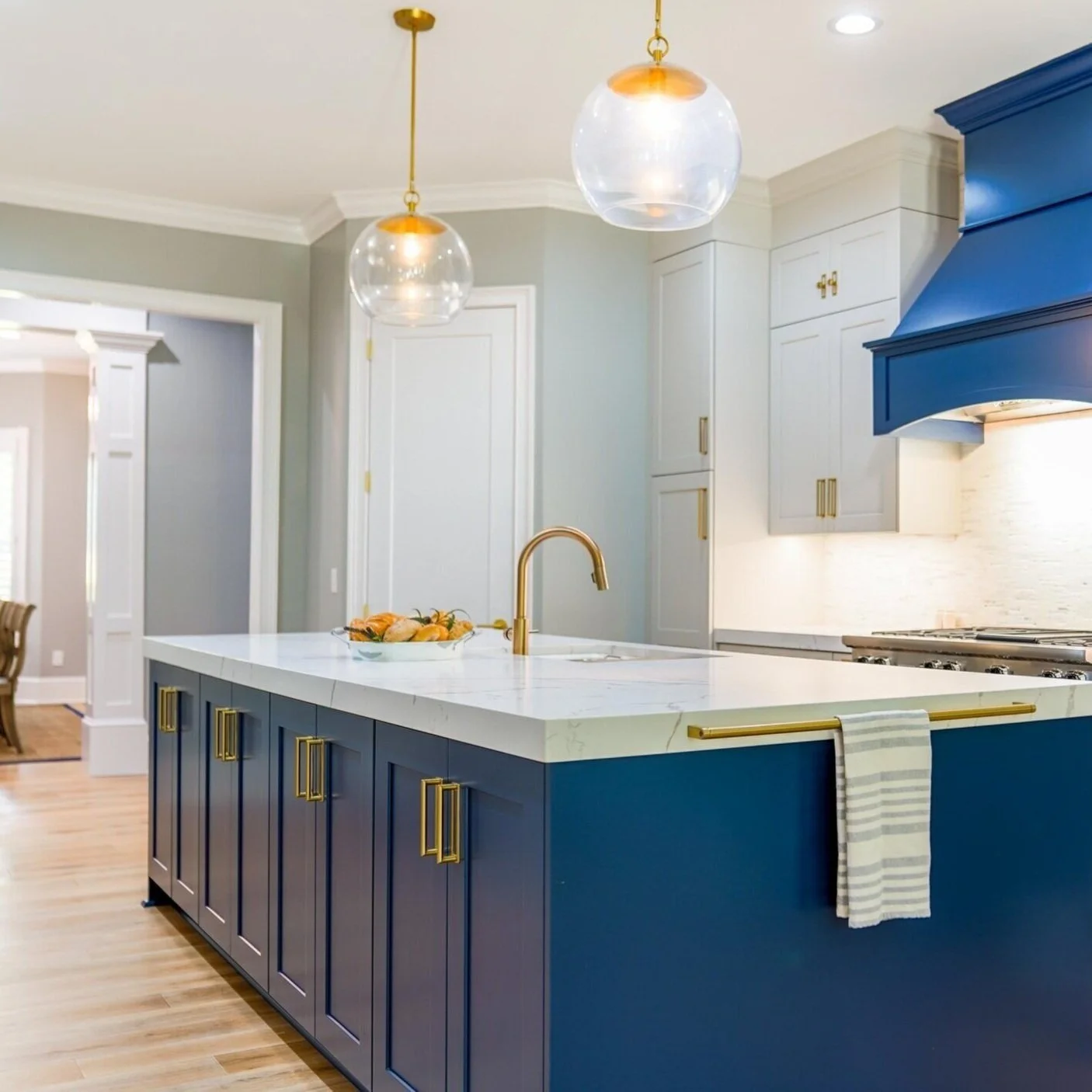 Blue Glass Pendant Navy Kitchen Pendant Lights Buy Navy Blue Freya Easy Fit  Light Large Shade, image size:1406x1406