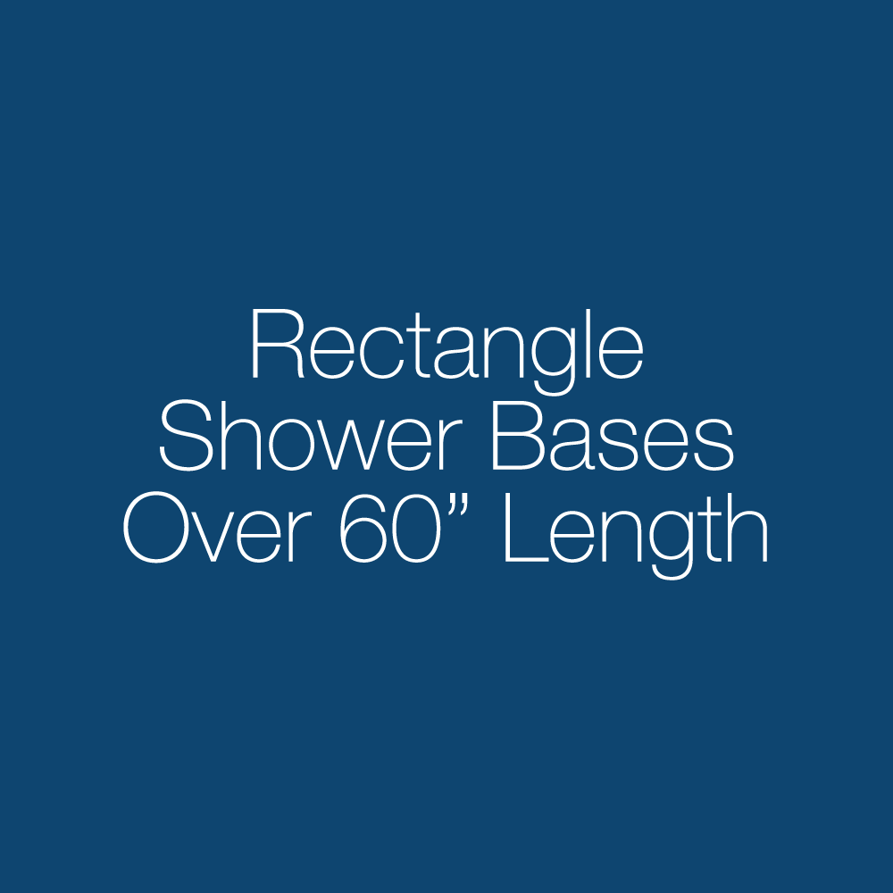 Interquatic Rectangle Shower Bases - Over 60" Length