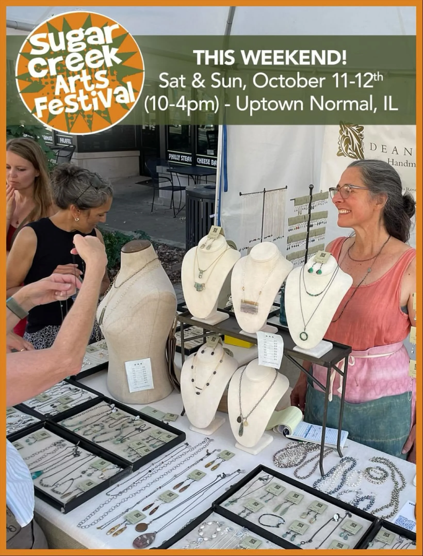 A little @chicagoartgirls action down in #normalillinois #sugarcreekartsfestival and a more perfect weekend cannot be found!  #chicagoartgirlsontheroad #shophandmade #roadtrip #fallweekends🍁🍂 #gooutandplay #madeinchicago