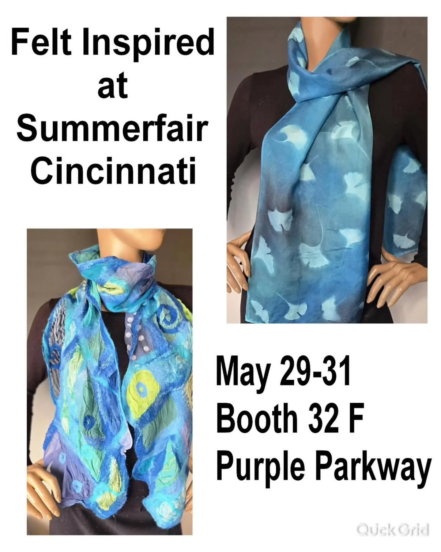 @felt_inspired off to @summerfaircincinnati this weekend to kick off her summer show schedule.  Let&rsquo;s get outside everyone and soak up that sunshine!  #shopchicagoartgirls #shophandmade #chicagoartgirlsontheroad #fiberarts #wearableart