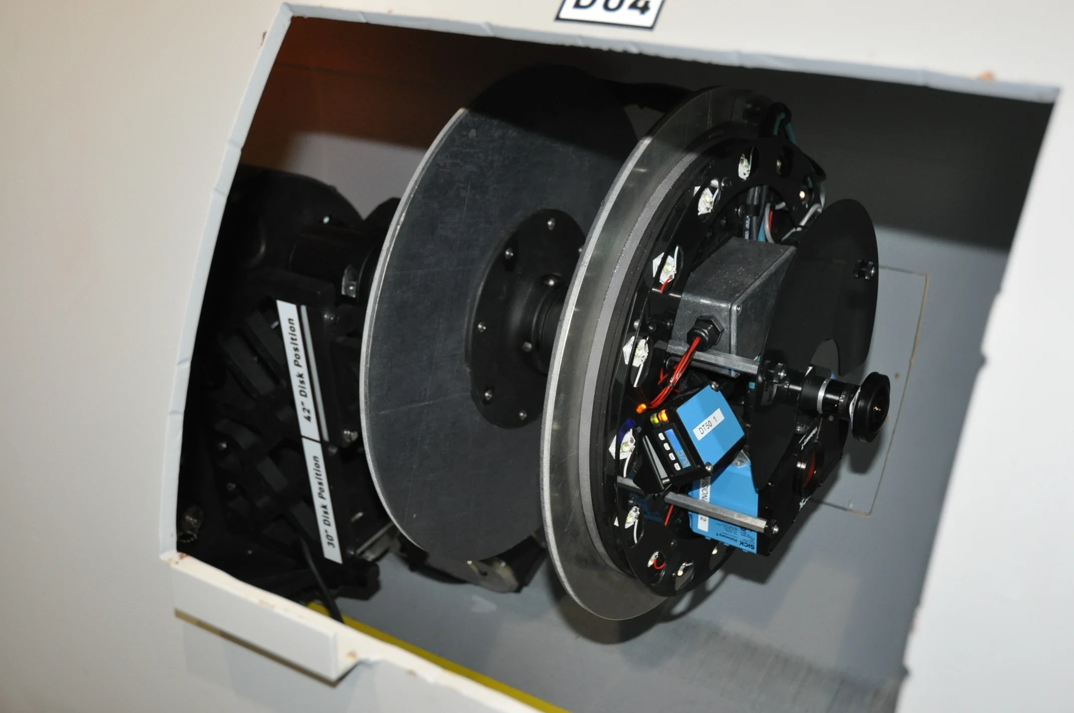 The detector assembly in a calibration pipe.