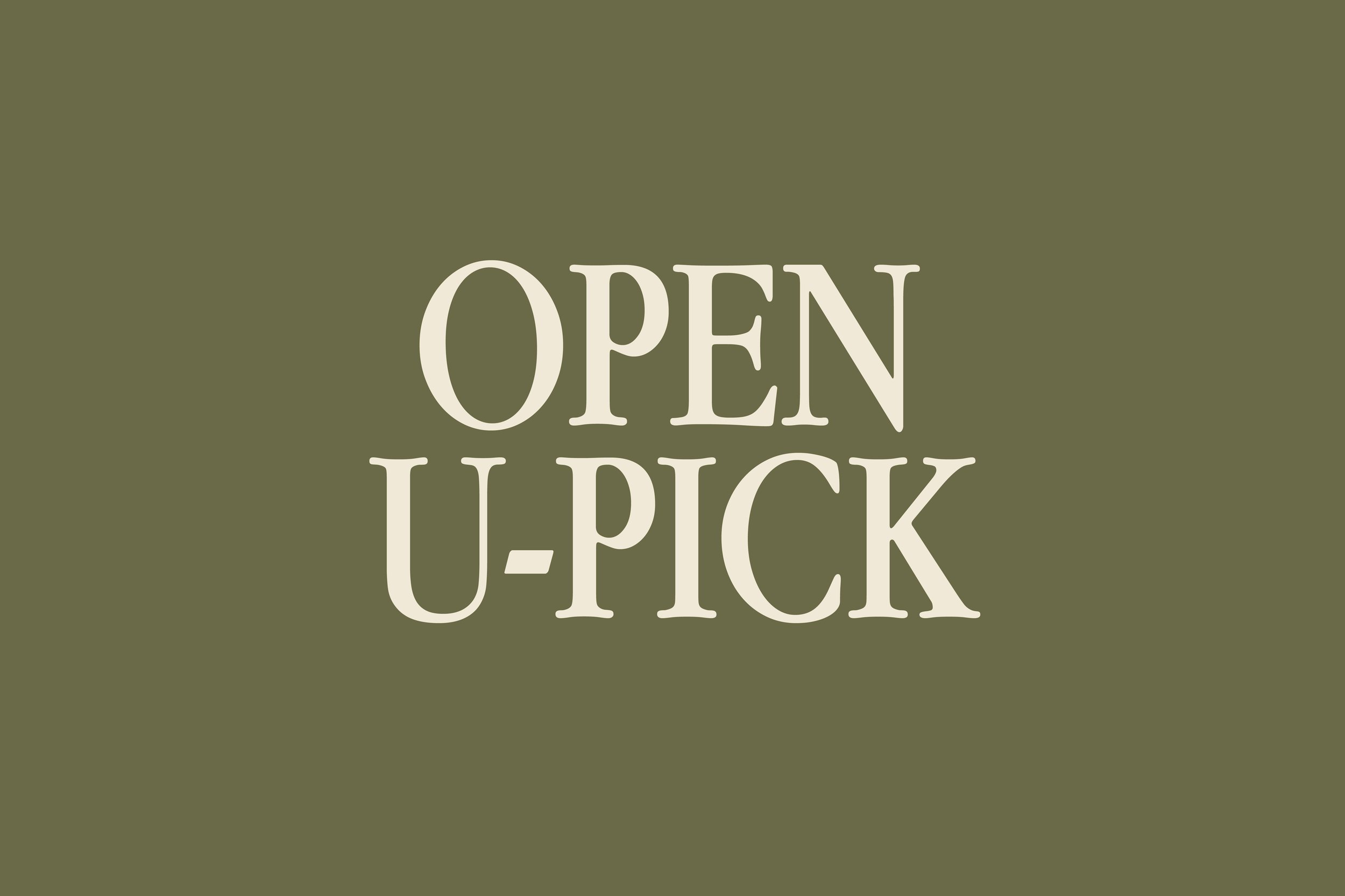 U-Pick Thursday