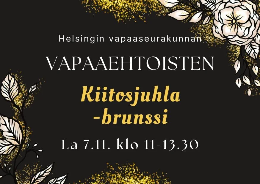 Vapaaehtoisten kiitosjuhla la 7.11. klo 11-13.30