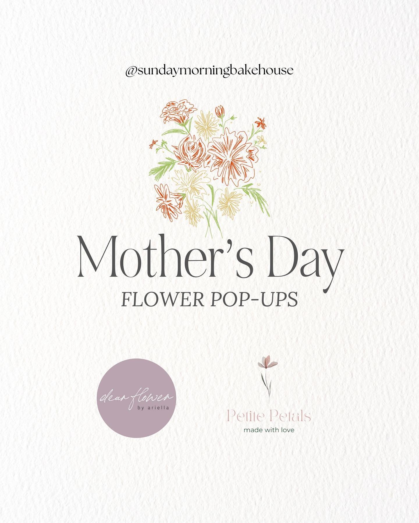 We are excited for this year&rsquo;s Mothers Day and even more excited to announce that we are doing two flower pop-ups that weekend! 💐

🌸 May 11 &mdash; @_dear_flower_ 
8AM until sold out
- they will also be doing floral box preorders; find the li