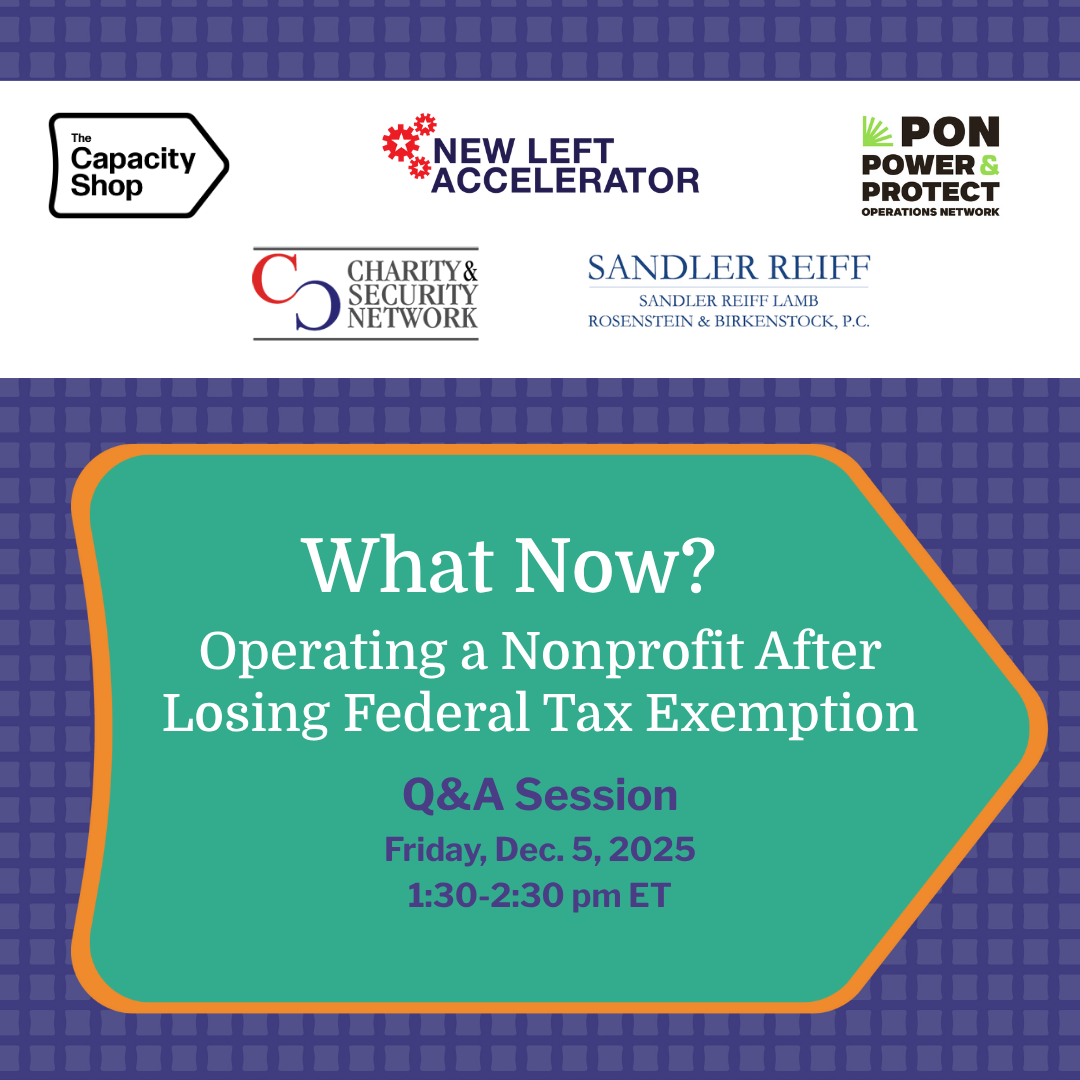 What Now? Operating a Nonprofit After Losing Federal Tax Exemption