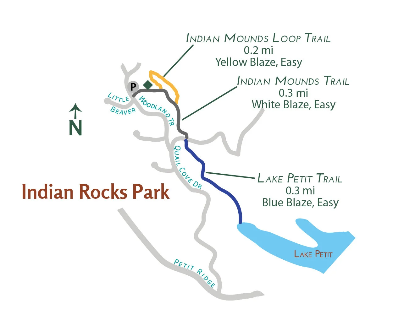Indian Rocks Chart Map Indian Rocks — Big Canoe Trails