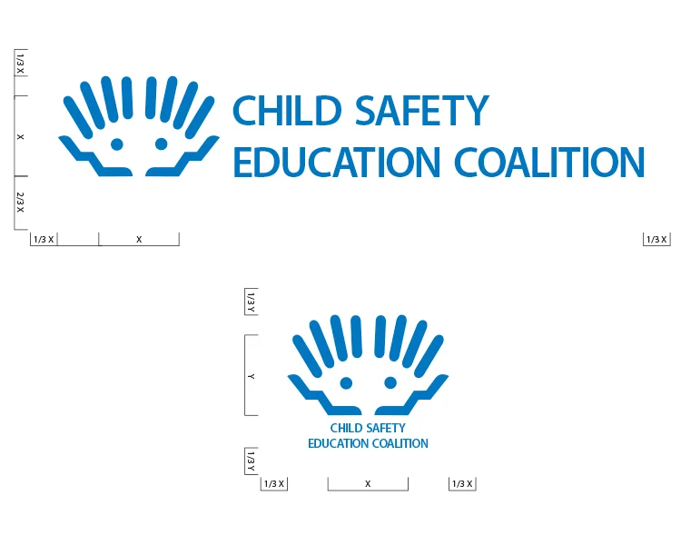 Excerpt from identity manual outlining safety exclusion zone