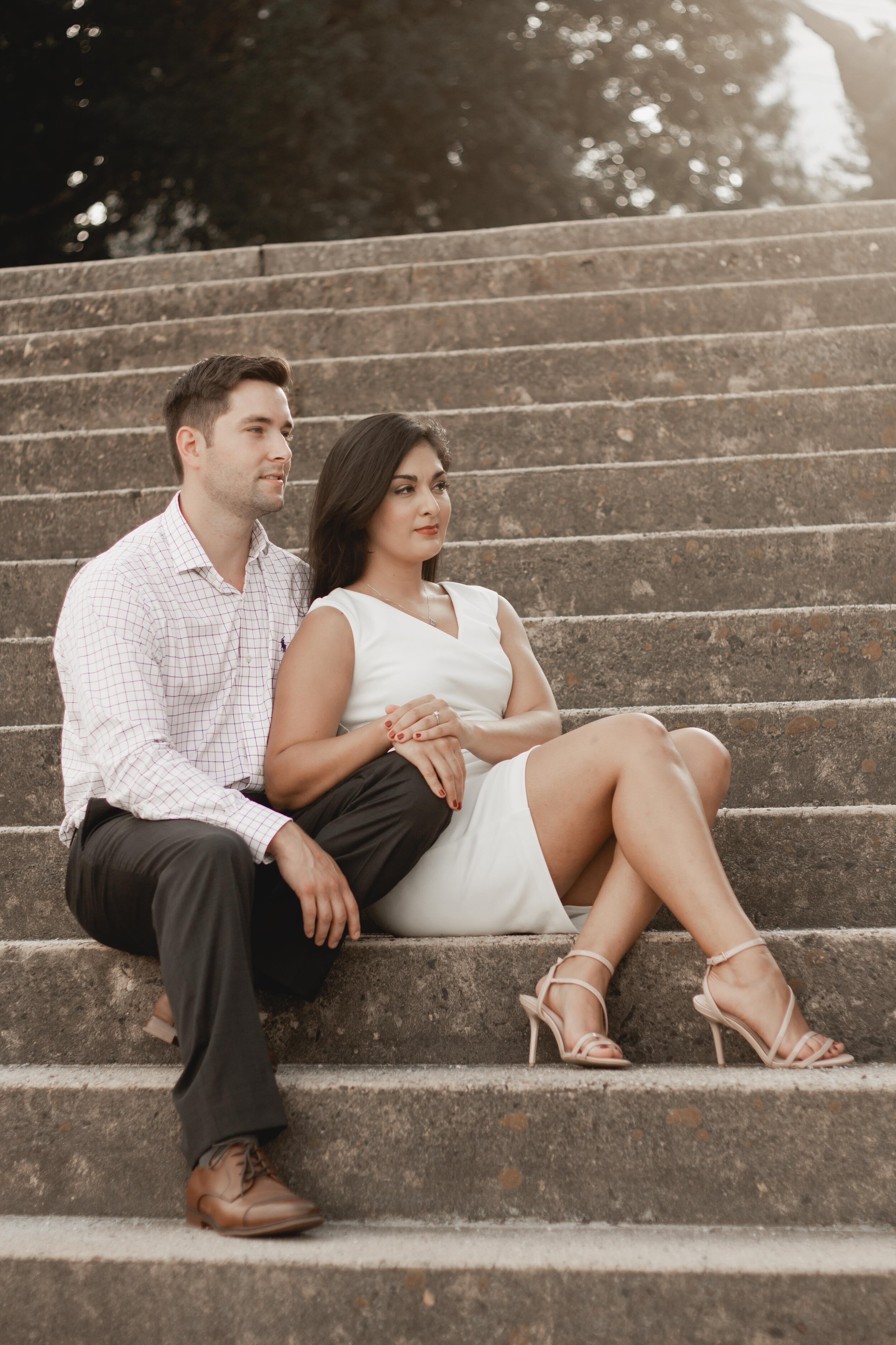 Raha and Jon's Engagement Shoot at Piedmont Park in Atlanta, Georgia