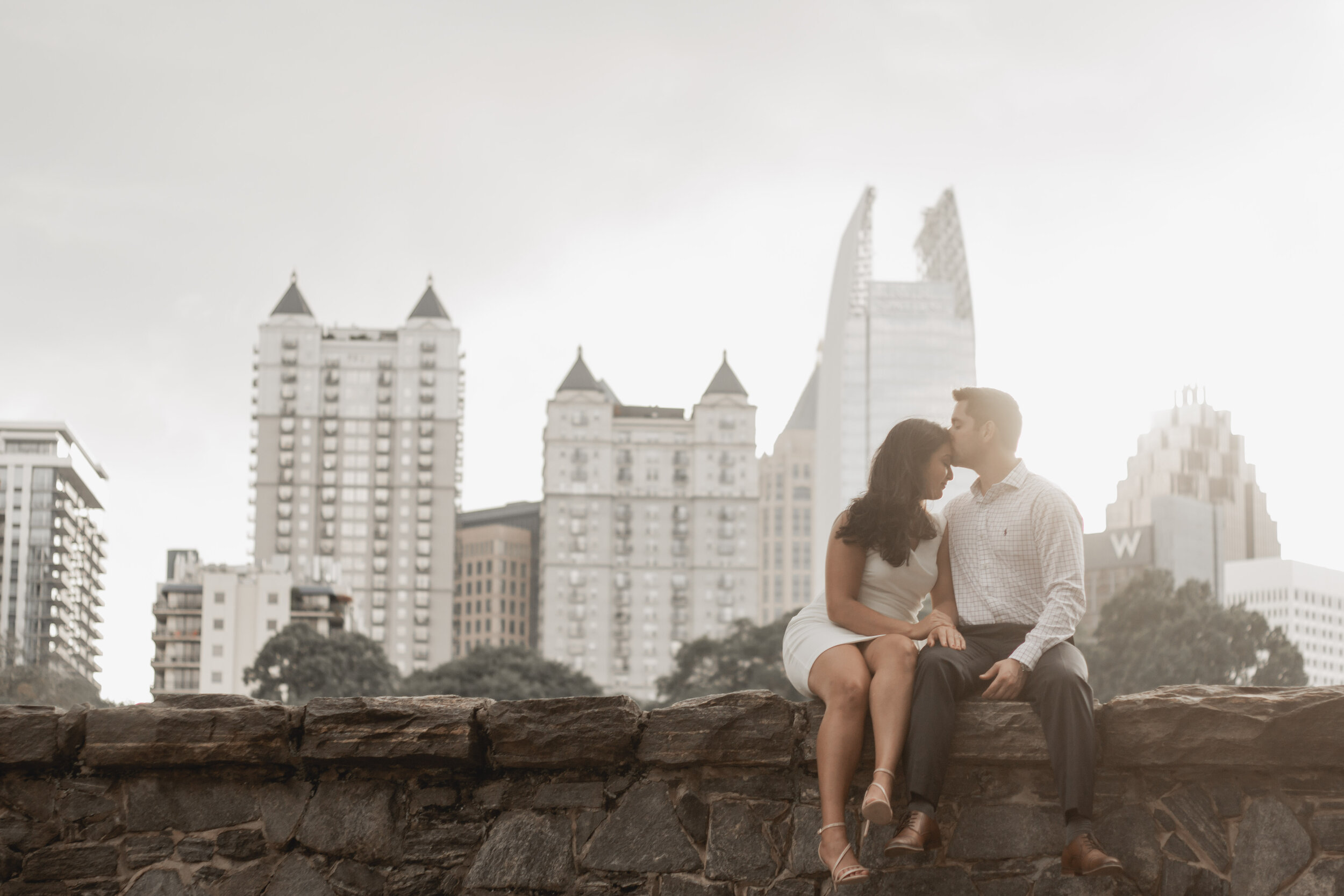 Raha and Jon's Engagement Shoot at Piedmont Park in Atlanta, Georgia