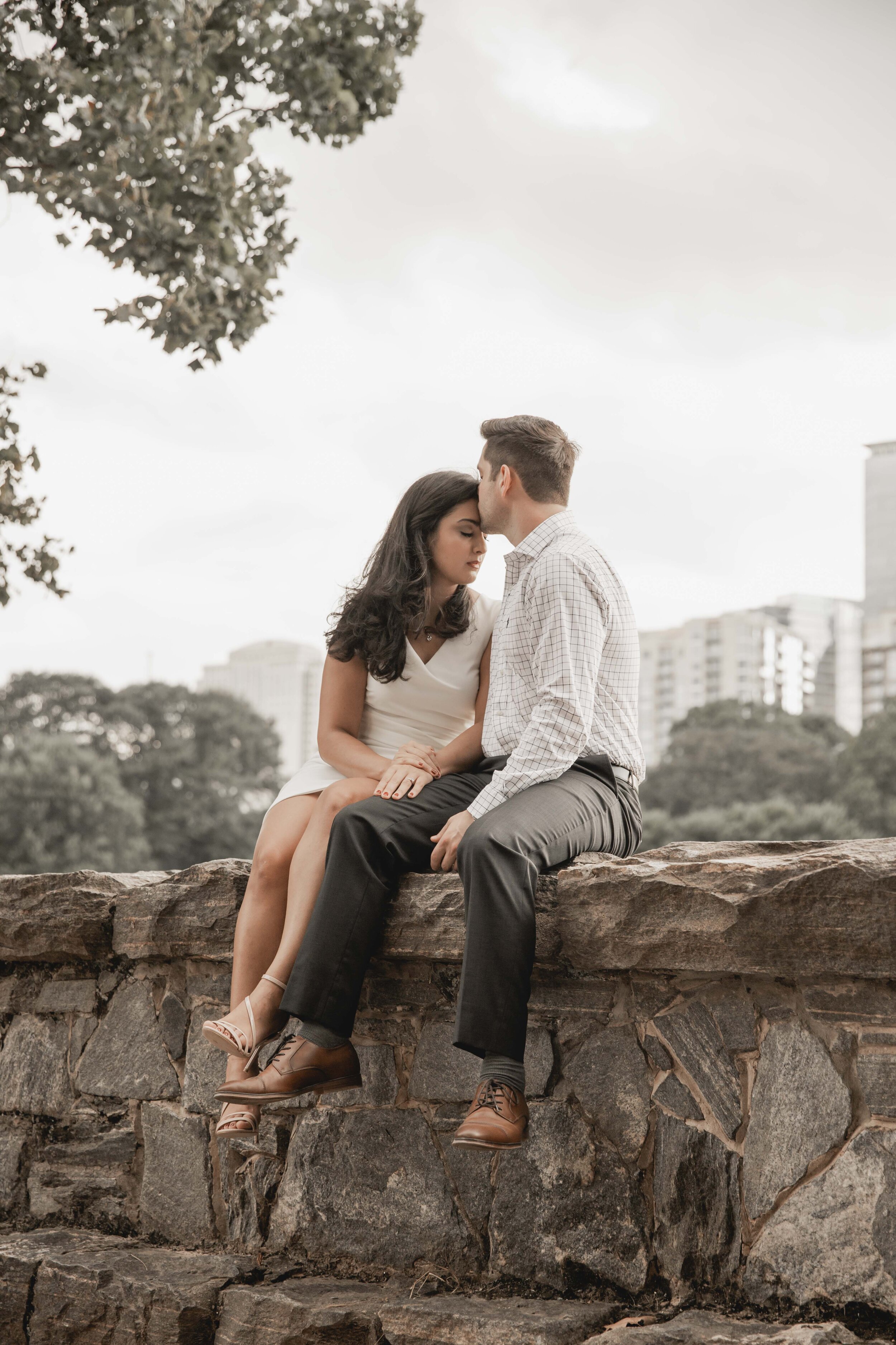 Raha and Jon's Engagement Shoot at Piedmont Park in Atlanta, Georgia