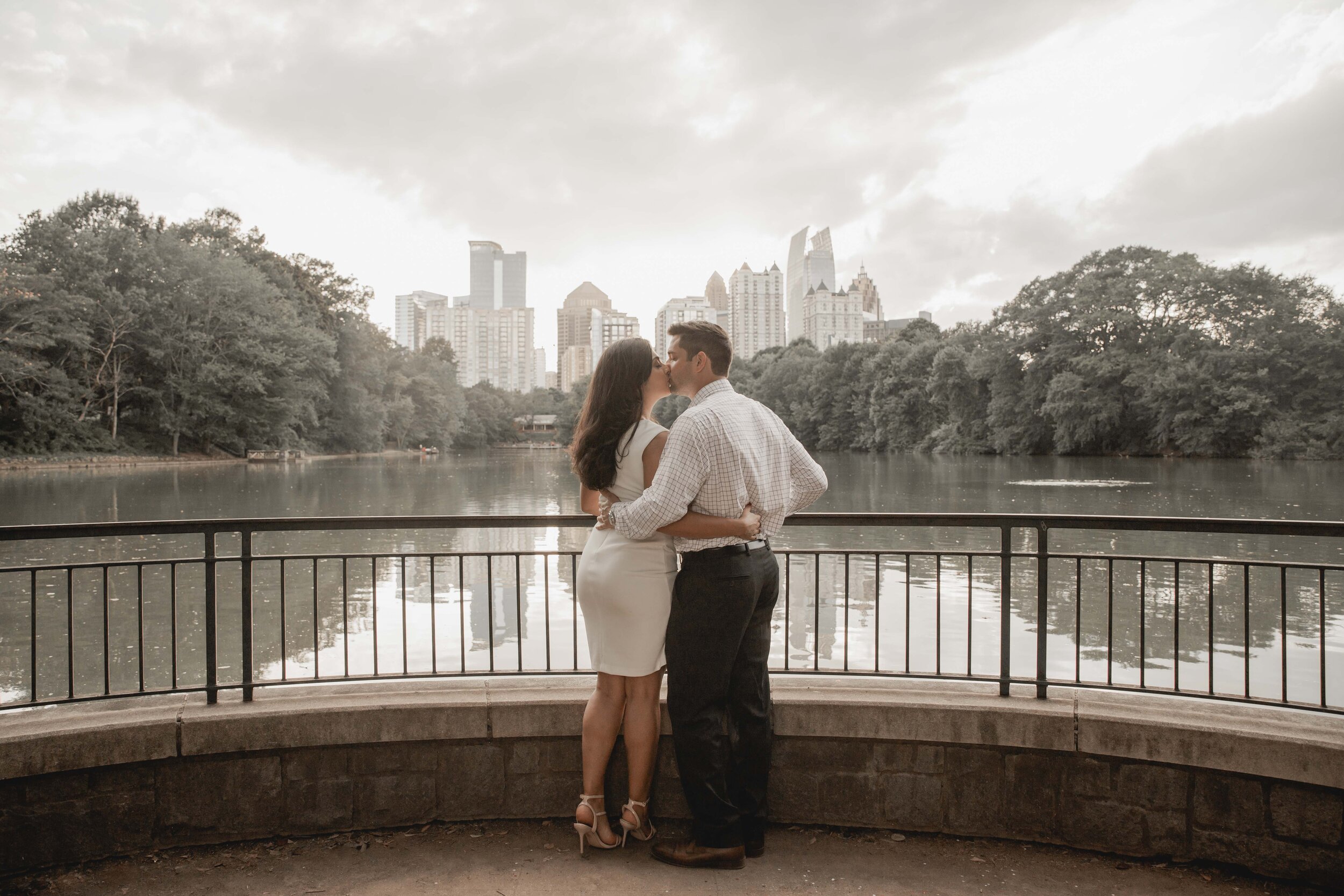 Raha and Jon's Engagement Shoot at Piedmont Park in Atlanta, Georgia