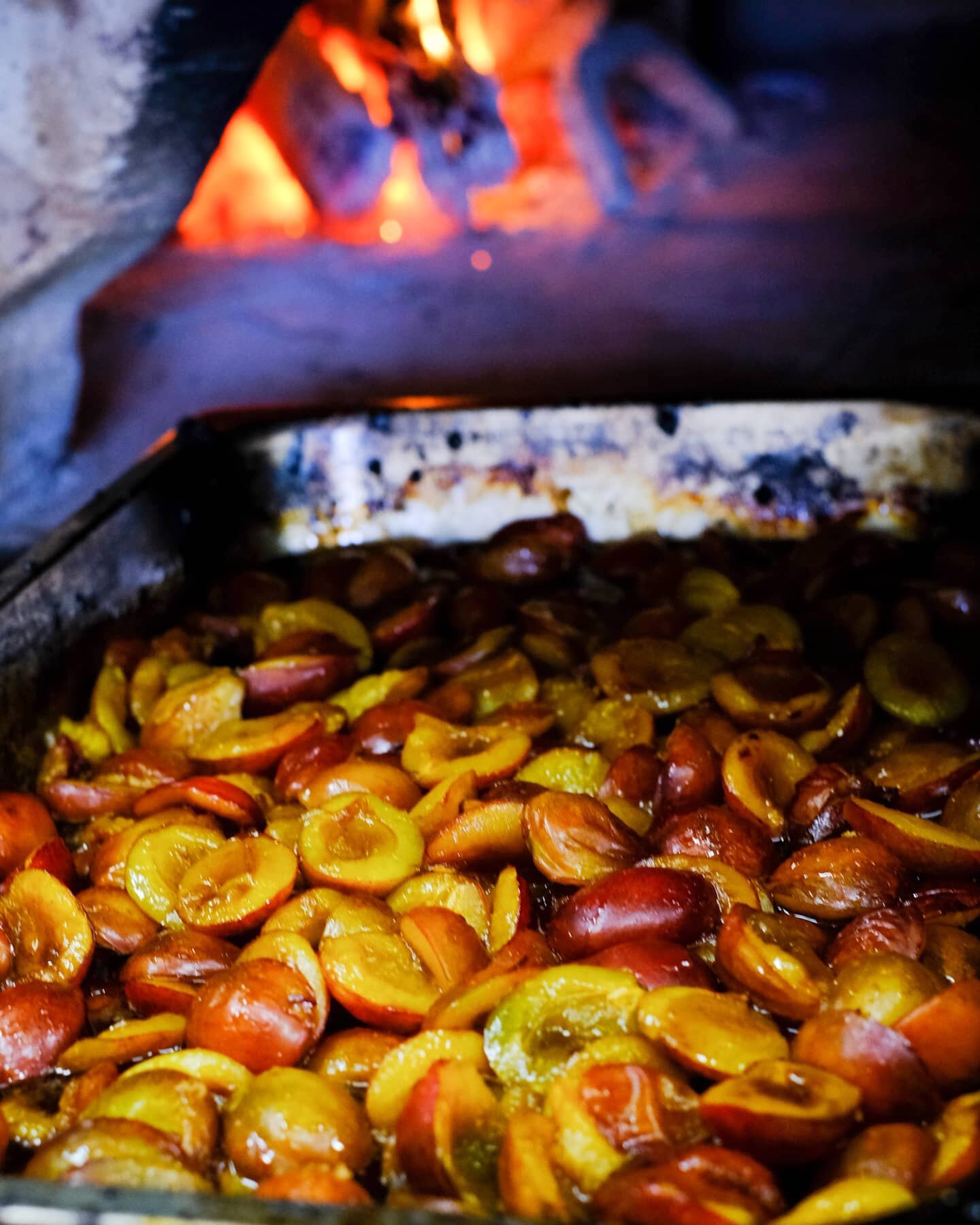 The oven is fired up and ready to roast these beautiful sugar plums to serve with a nice refreshing pet Nat Sorbet