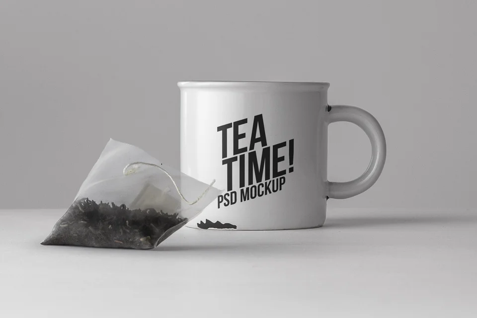 Download Tea Cup With Tea Bag Mockup Free Design Assets Com