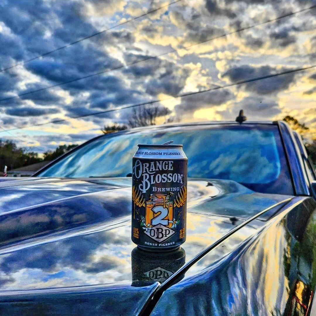 Cool shot from @themutt43 😁🍻🧡 If you haven&rsquo;t tried it, OBP2 is the 11% version of our honey beer, OBP. Find it with our beer finder on orangeblossombrewing.com
.
.
#orangeblossombrewing #obp #obp2 #orangeblossompilsner #orlando #floridabeer