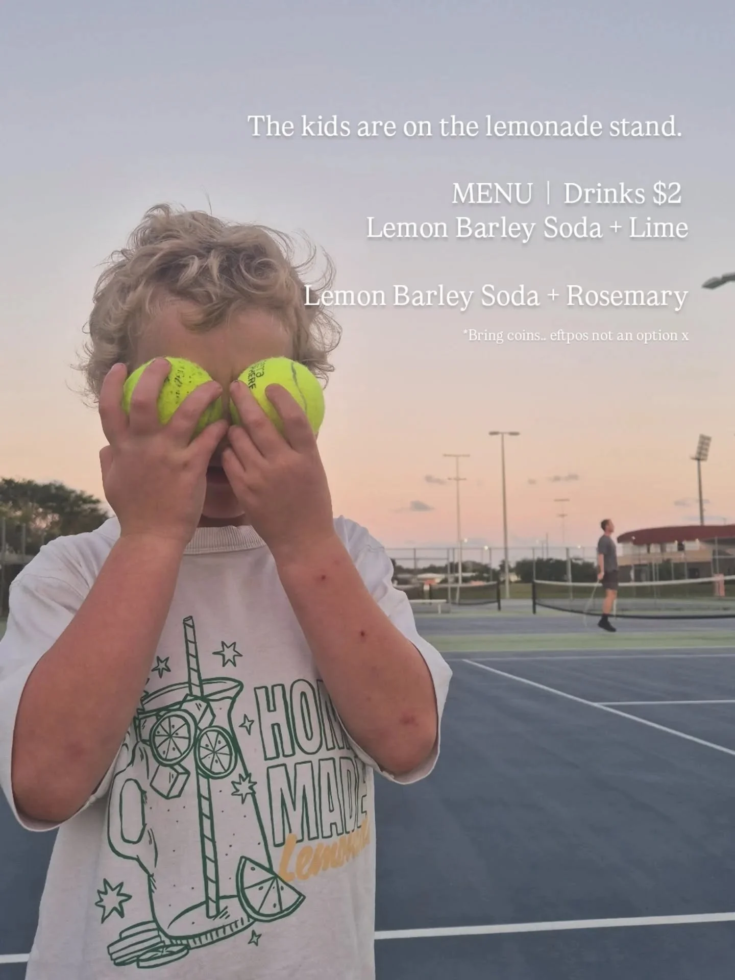 LEMONADE STAND  x  PILATES AT THE COURTS
Being coins :) 
Support a good cause. They're saving for a trip to timezone because their mum won't take them :)

For Pilates bookings, follow the link in our bio x