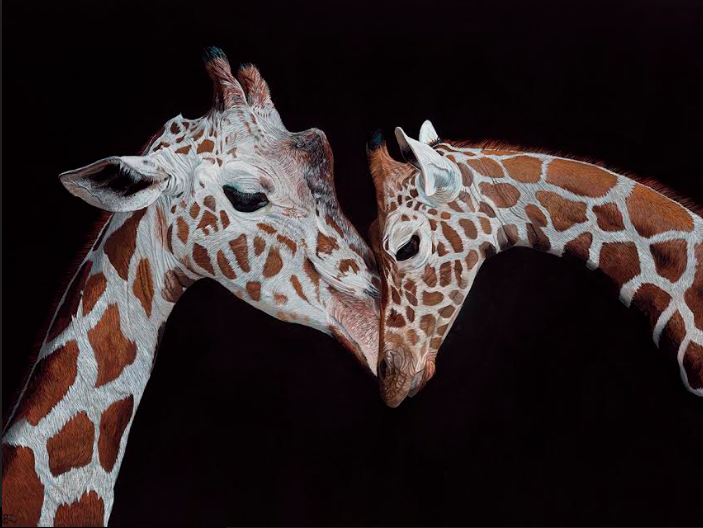 "A Father's Love." 18x24" Gouache on panel. $950. Please contact to purchase.
