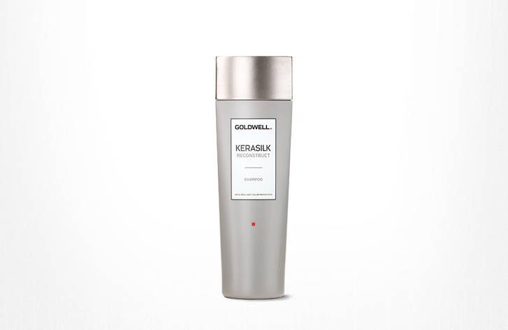 SHAMPOO KERASILK RECONSTRUCT • With Keratin and Hyaloveil™. • For stressed and damaged hair. • Gently cleanses and nourishes. To purchase, contact us