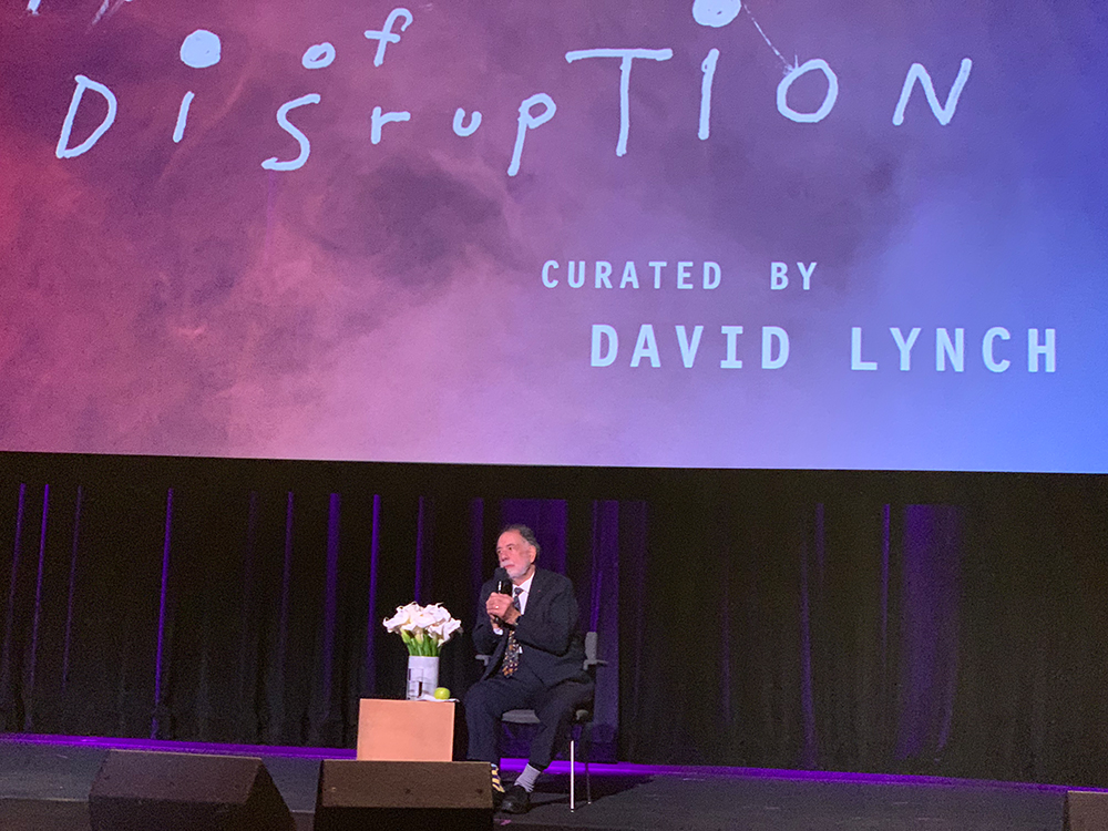 Q&A Francis Ford Coppola - Festival of Disruption Curated by David Lynch in LA at the Ace Hotel October 2018. © intothesunentertainment