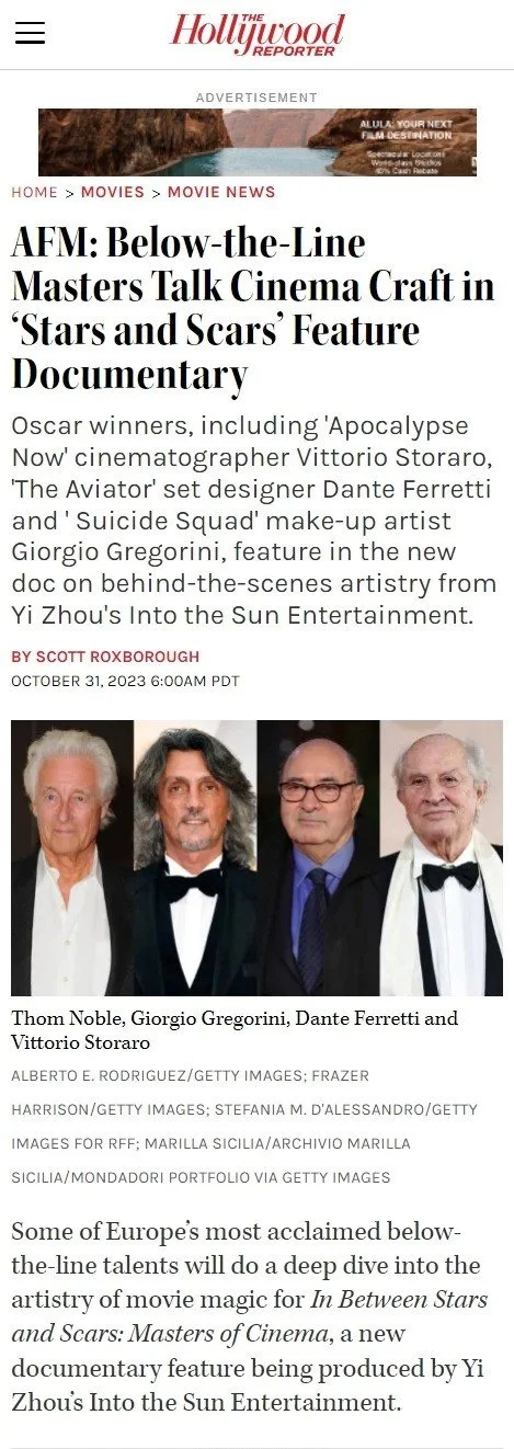 AFM: Below-the-Line Masters Talk Cinema Craft in ‘Stars and Scars’ Feature Documentary