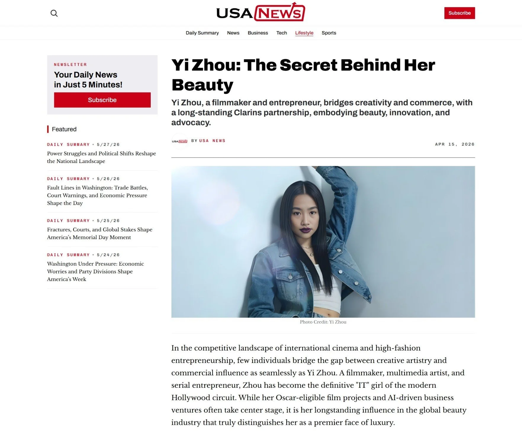 Yi Zhou: The Secret Behind Her Beauty