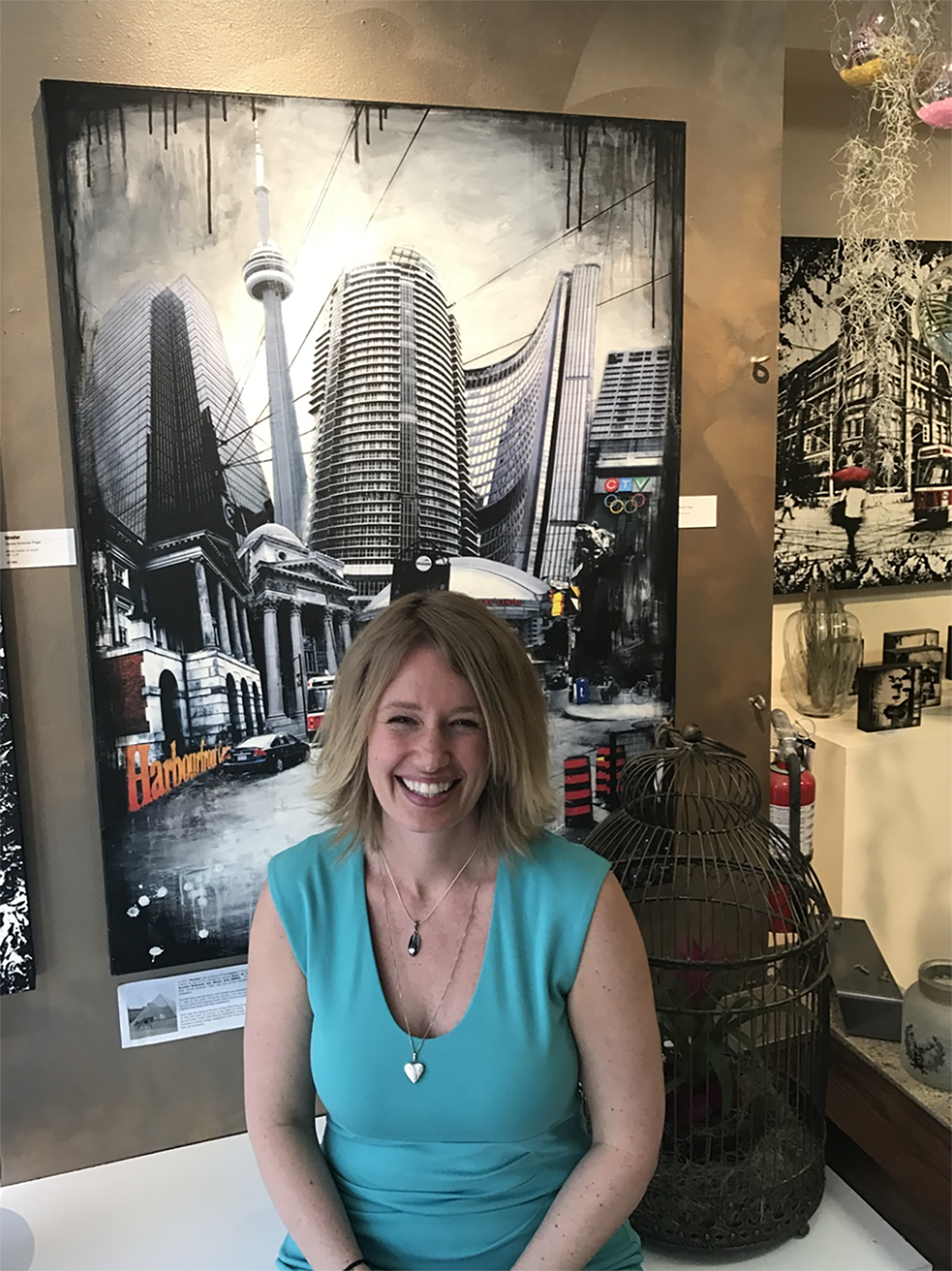 Denise with one of her favourite paintings Photo by Karma Tsetar.