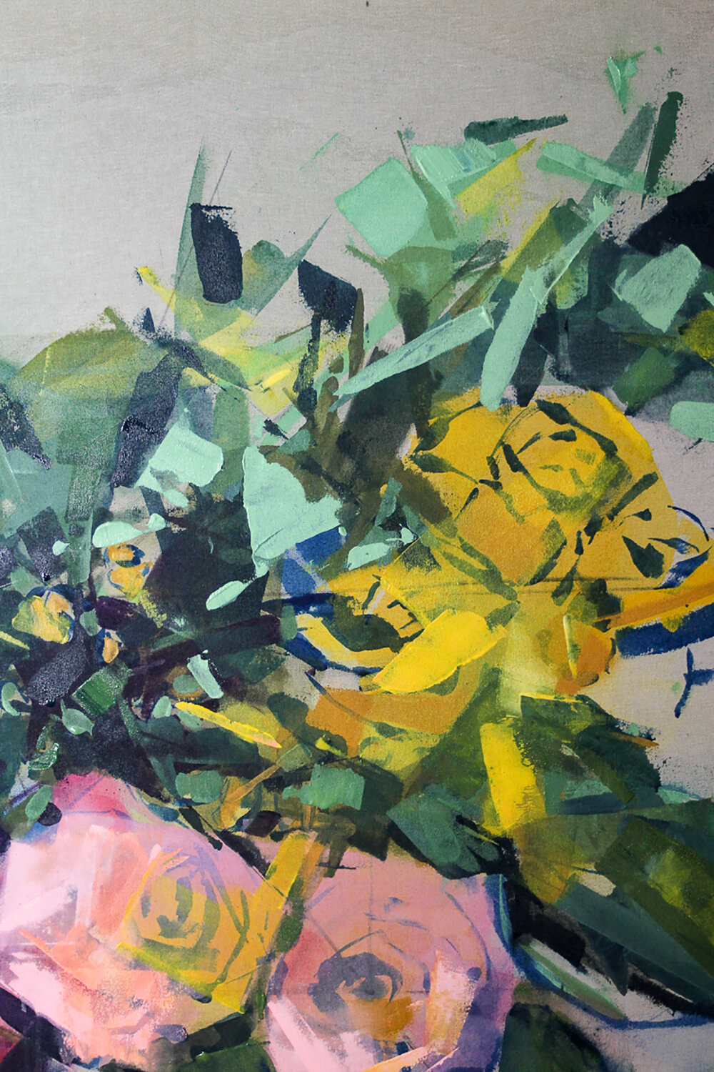 Floral Abstract Art Painting Process Beatriz Vazquez