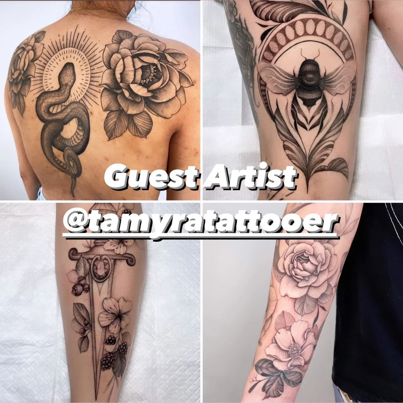 ✨Guest artist @tamyratattooer✨
 (PT🇧🇷/JP🇯🇵/ENG🇺🇸 &darr;)
.
🇧🇷
A tatuadora de Black &amp; Grey de Okinawa @tamyratattooer estar&aacute; na C&ouml;mpany nos dias 27 e 28 de mar&ccedil;o! Envie uma mensagem para ela diretamente em @tamyratattooe