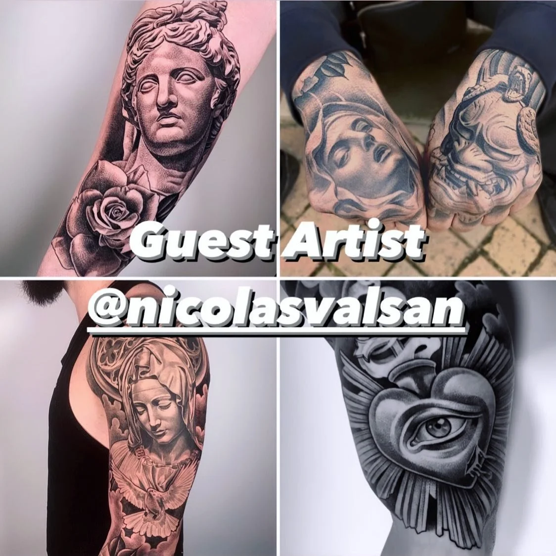 ✍️Guest Artist @nicolasvalsan✍️ (PT🇧🇷/JP🇯🇵/ENG🇺🇸 &darr;)
.
🇧🇷
O artista de tatuagem em preto e cinza e grande amigo @nicolasvalsan de Bordeaux, Fran&ccedil;a, estar&aacute; na C&ouml;mpany de 11 a 15 de mar&ccedil;o. Obtenha um &oacute;timo t