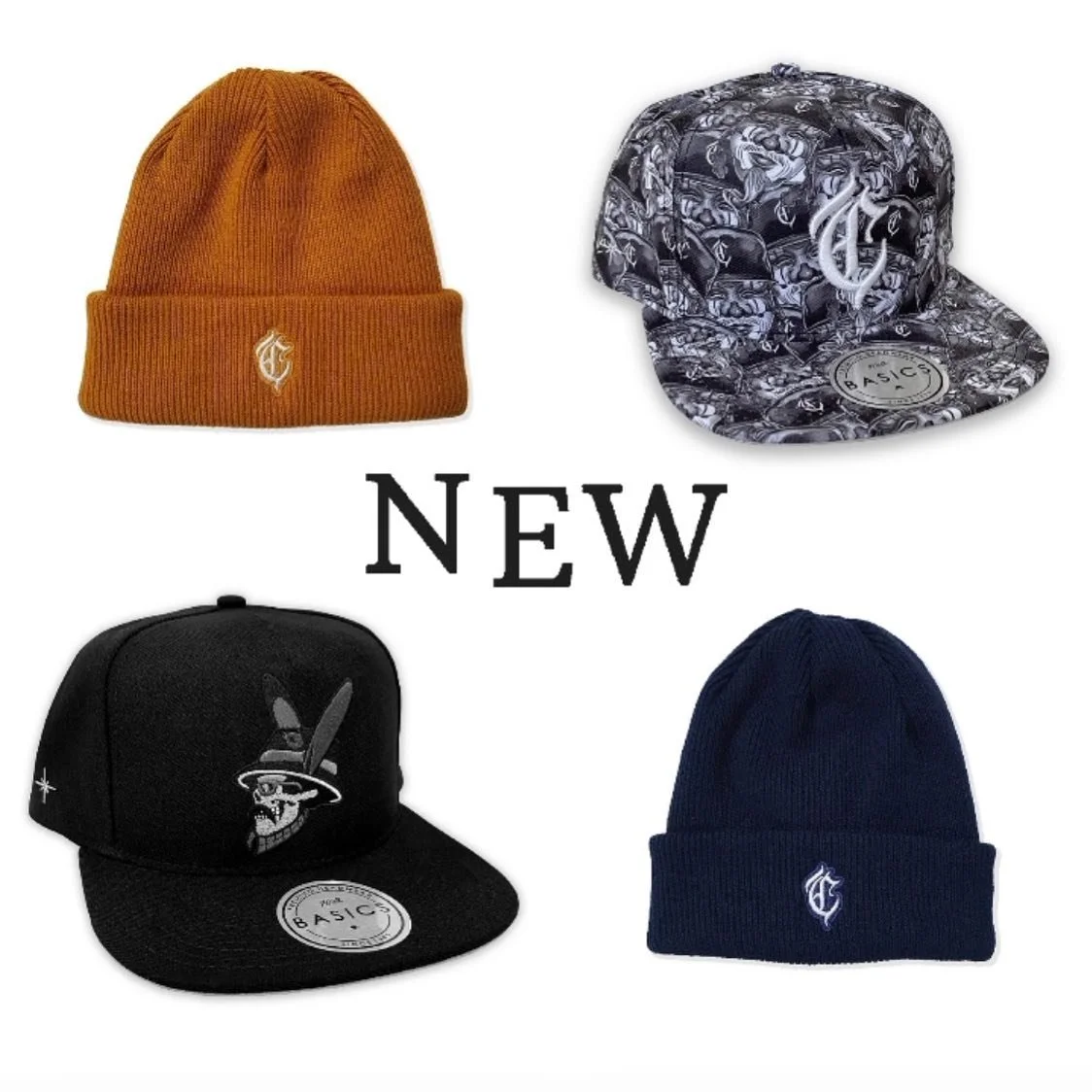 🔥NEW HATS🔥
.
@caosartink knit beanie ・ニット帽
Navy &bull; Mustard
3300円 (tax included &bull; 税込)
.
OKINA SAN @caosartink x @junior_matsui collab snapback &bull; Caosartink x Junior Matsui コラボ　キャップ
5000円 (tax included &bull; 税込)
.
PLAYBOY @caosartink X