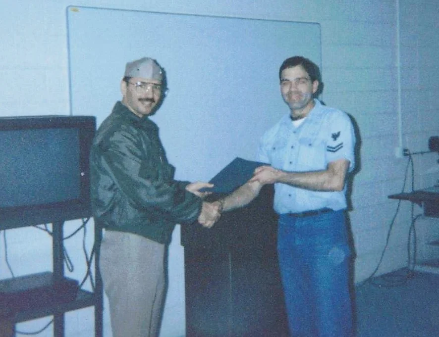 Cdr Tzitzura, CO, NR CV-62 Aug Unit Awards Ceremony- 1994
