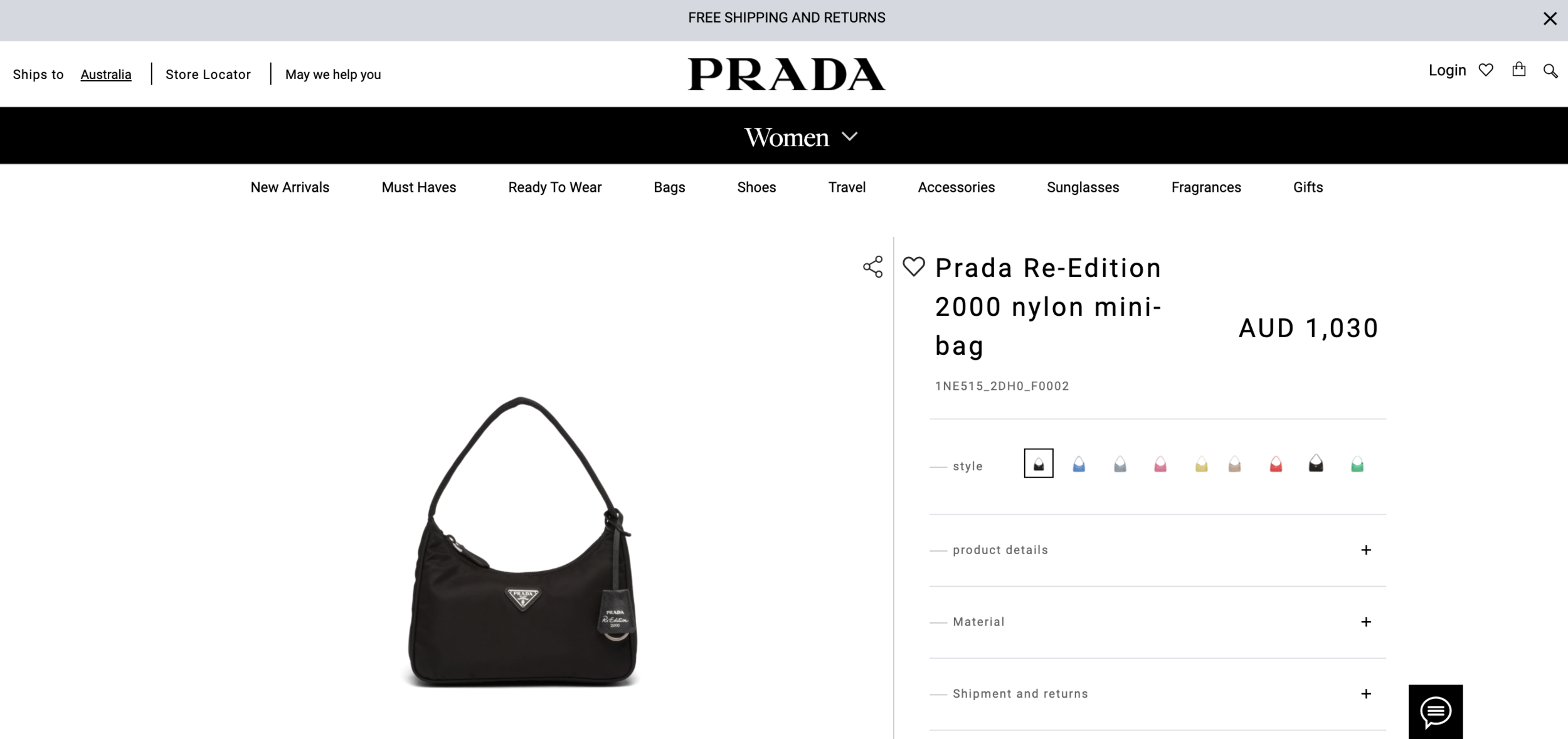prada bags sydney