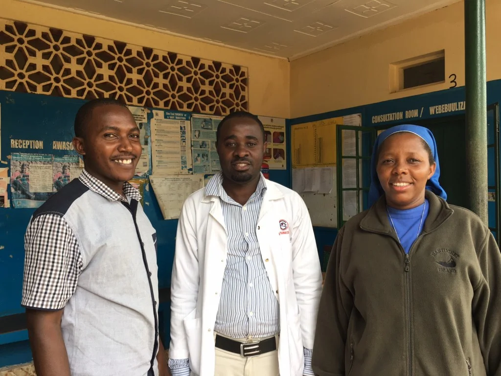 Moses, Ben and Sister Angela. Ben is the newest obstetric ultrasound trainee at Nawanyago.