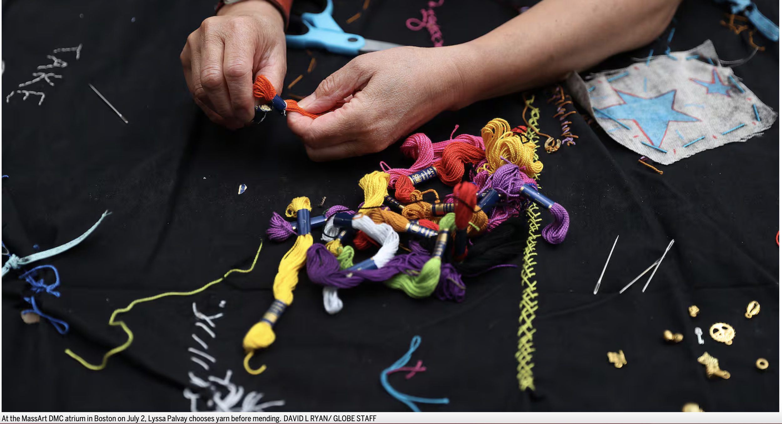 Boston Globe: The art of mending: ‘I cannot repair a broken relationship with a strained family member, but I can darn a sock.’