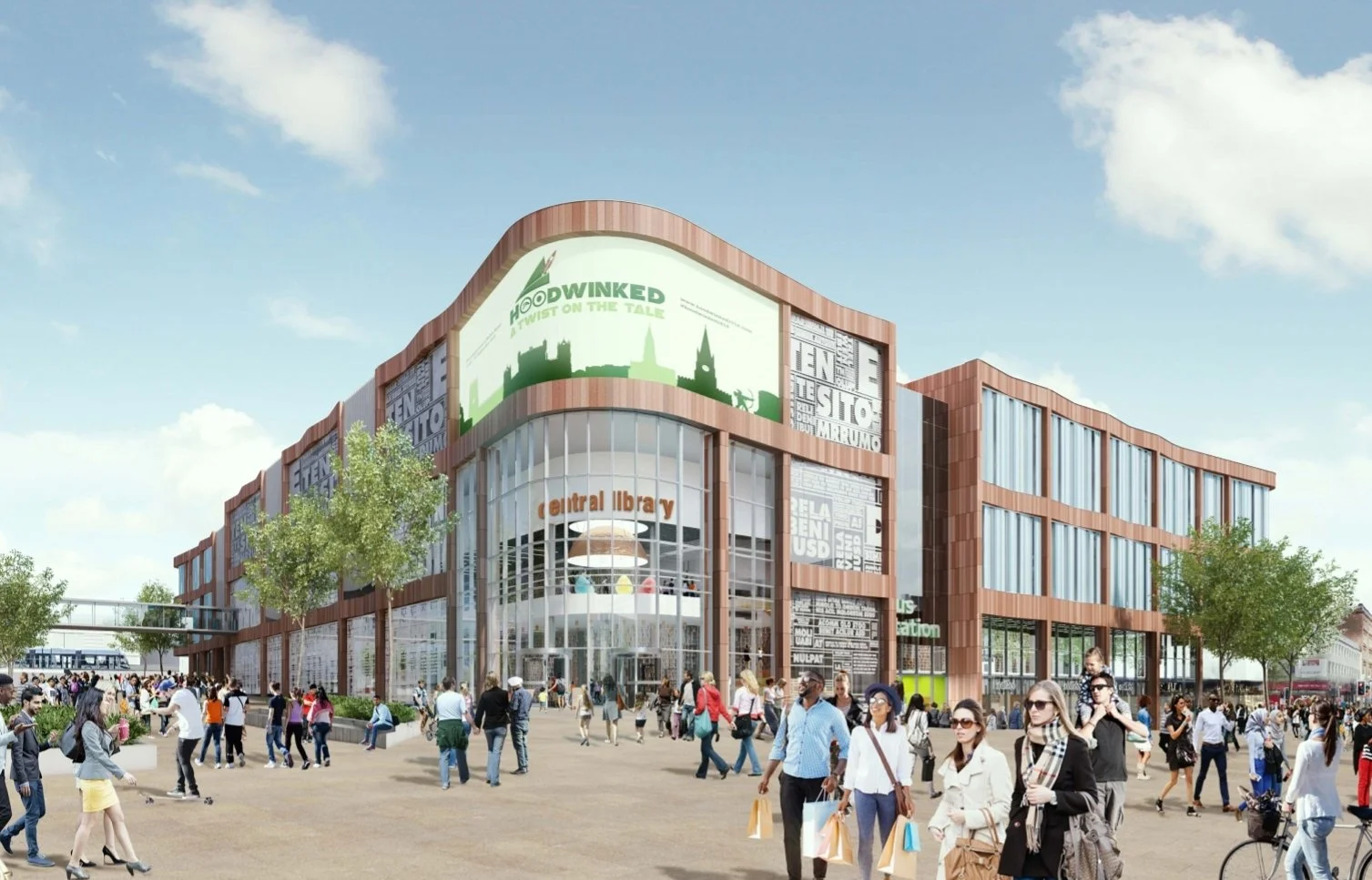 The proposed new central library in Broadmarsh, Nottingham.