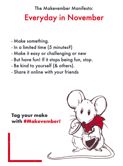 from #Makevember Poc’Kit leaflet by Nikolett Sulyok