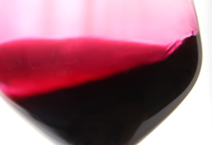 Wine swirling in a glass.