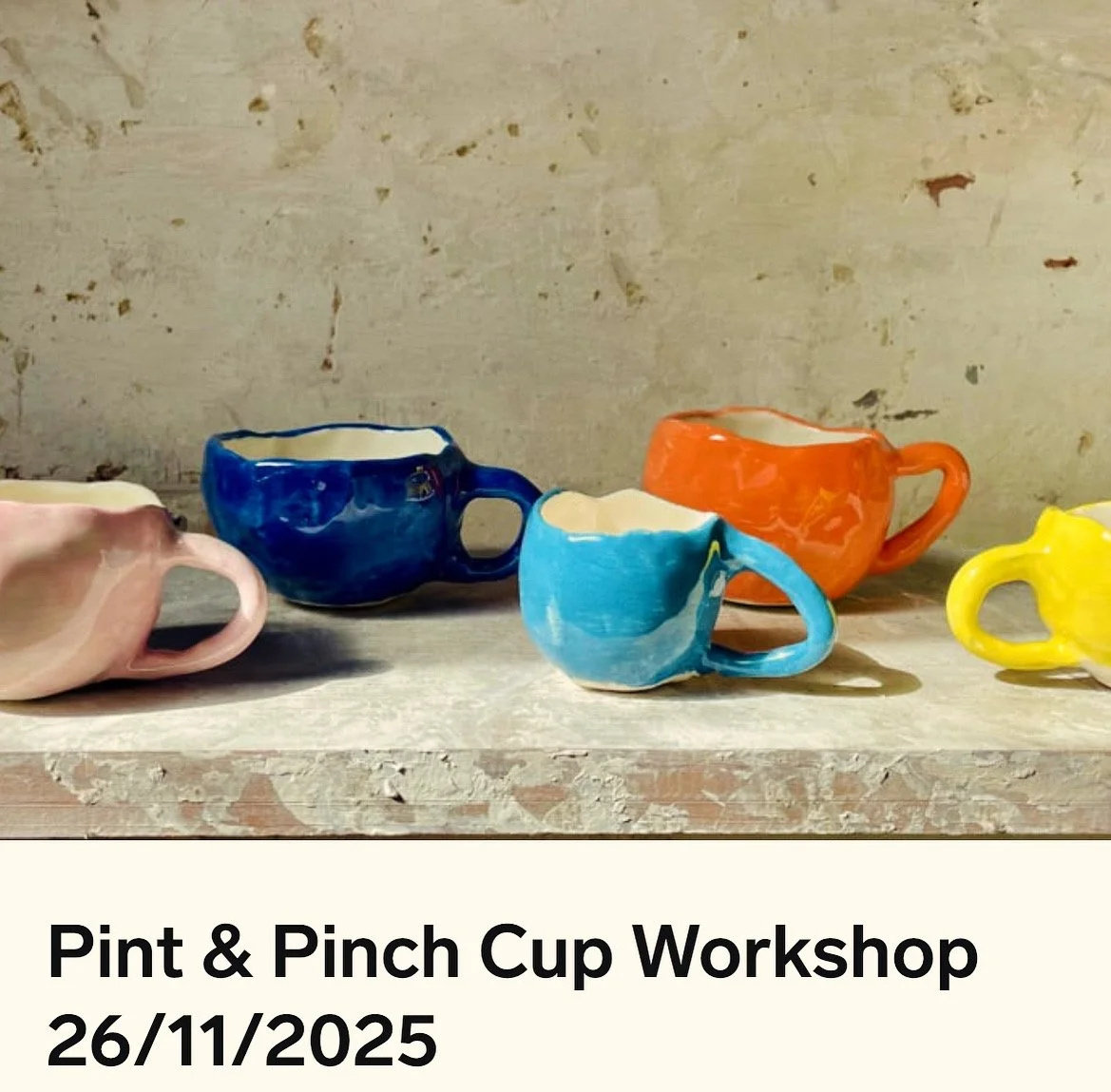 Pint & Pinch Cup Workshop - Hosted by Alex O'Reilly