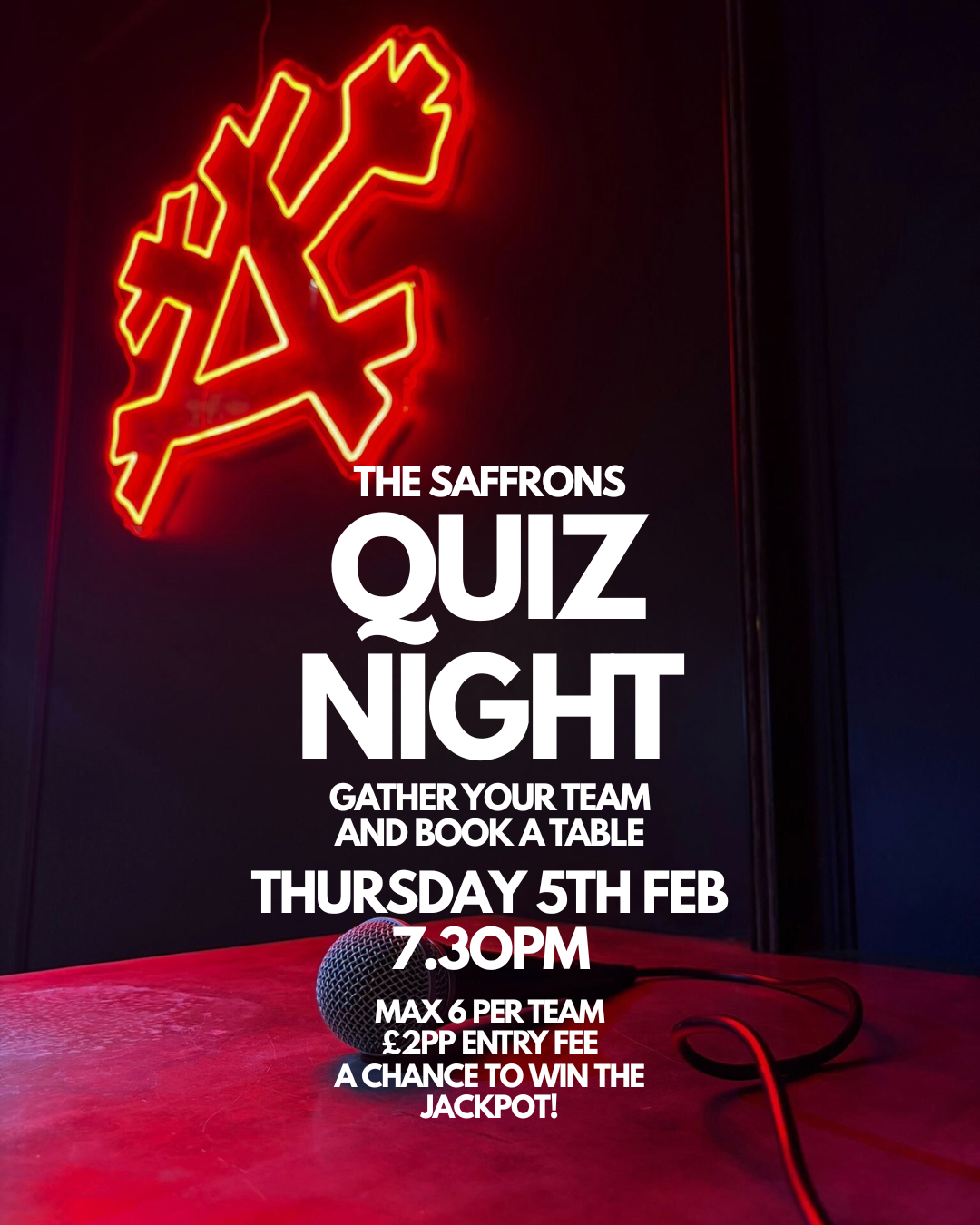 The Saffrons Quiz night