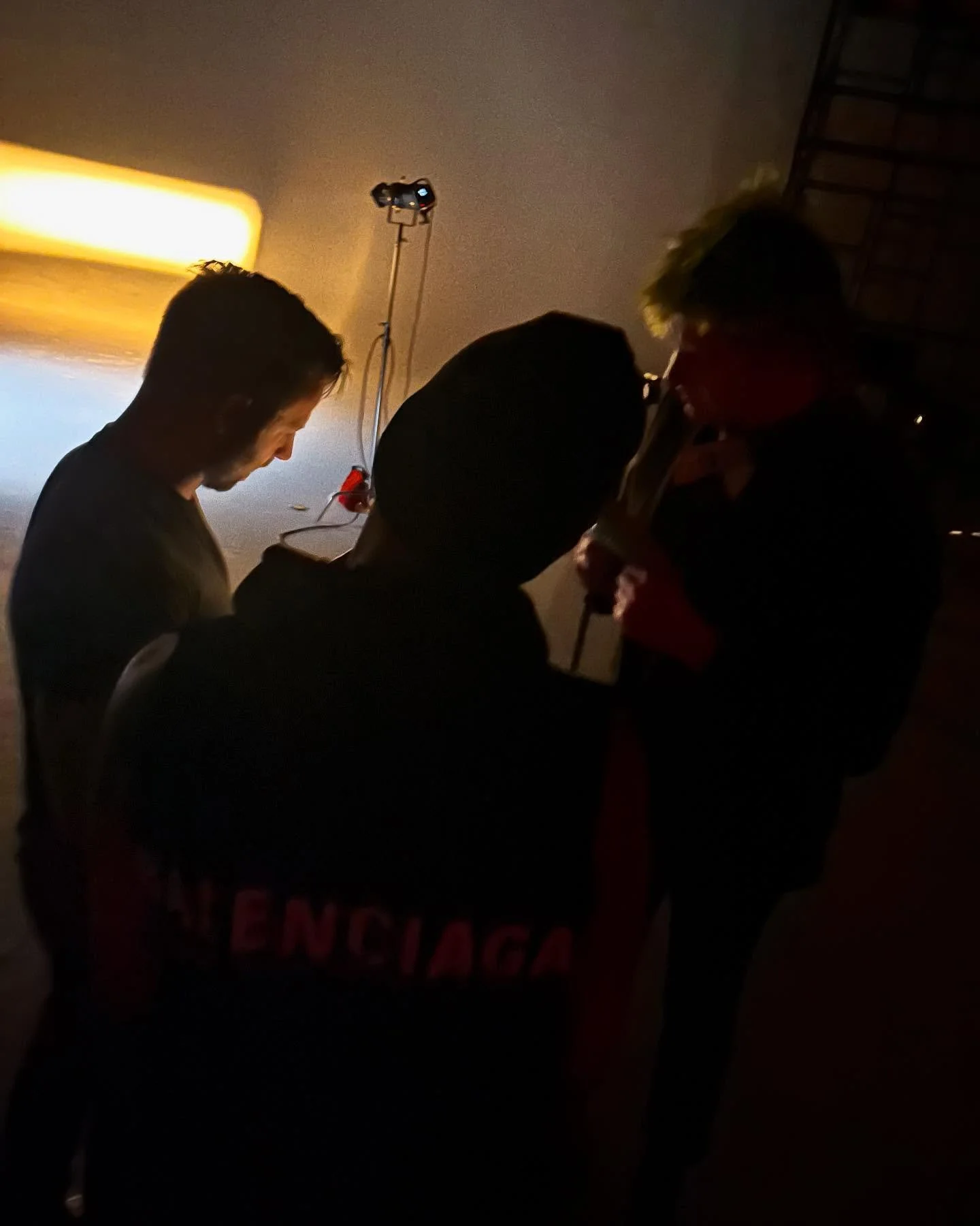 BTS with Director Tom Flynn&mdash;master of rock aesthetic vibes. Grateful to work alongside a legend. More to come when the track drops. #BTSShot #OnSetVibes #hmua #raleighhmua #musicvideoset #musicvideoshoots