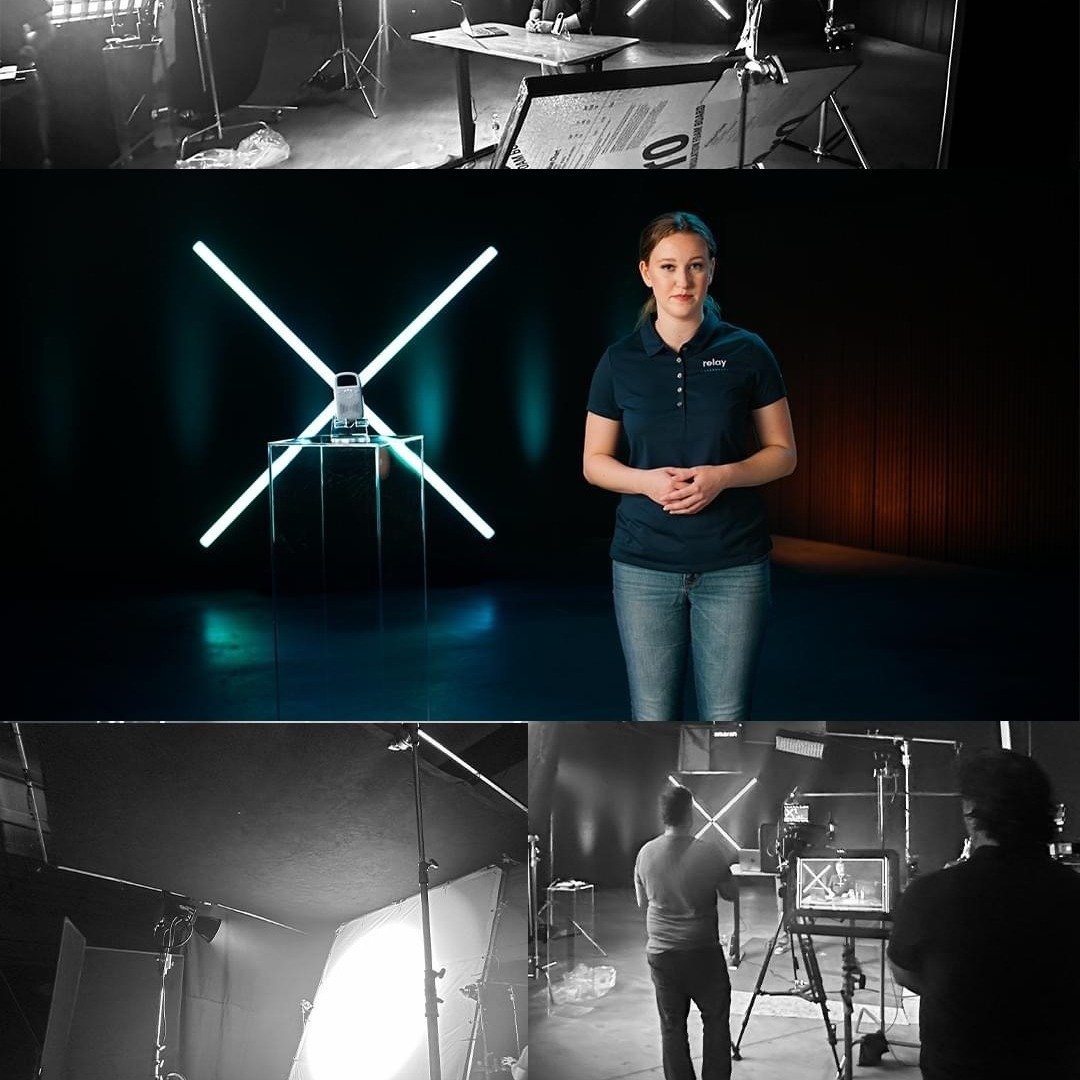 As the HMUA+Wardrobe artist, my role was to ensure our talent was camera-ready, reflecting Relay's sleek and modern aesthetic. From the makeup to the attire, every detail was chosen to complement the high-tech, dynamic nature of the Relay devices. It