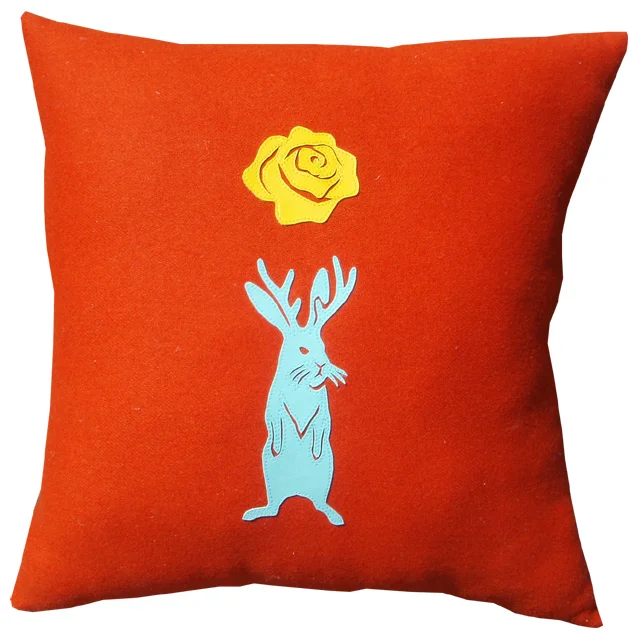 jackalope cushion