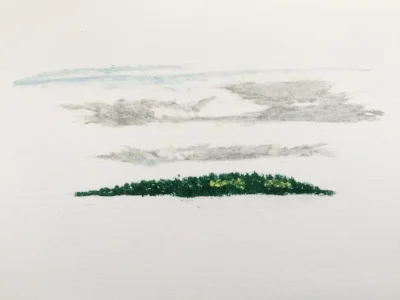 one of Dad’s many Blake Island drawings from the year or so before he went blind.